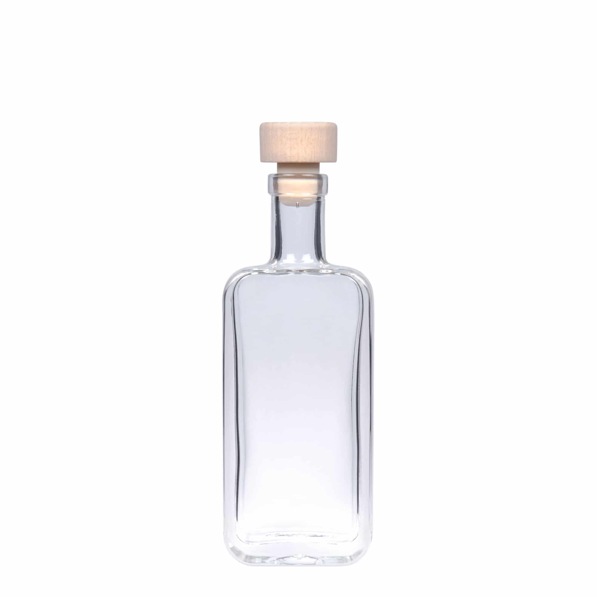100 ml glass bottle 'Nice', rectangular, opening: cork