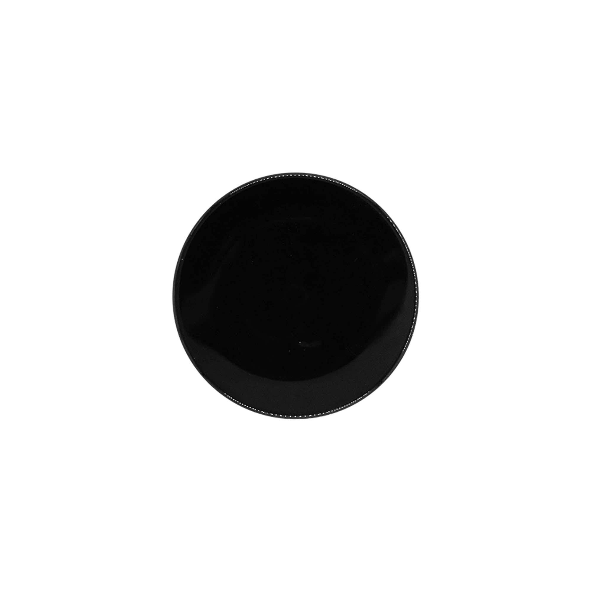 Airless dispenser pump head "Mezzo", type D, black PP plastic with black cap