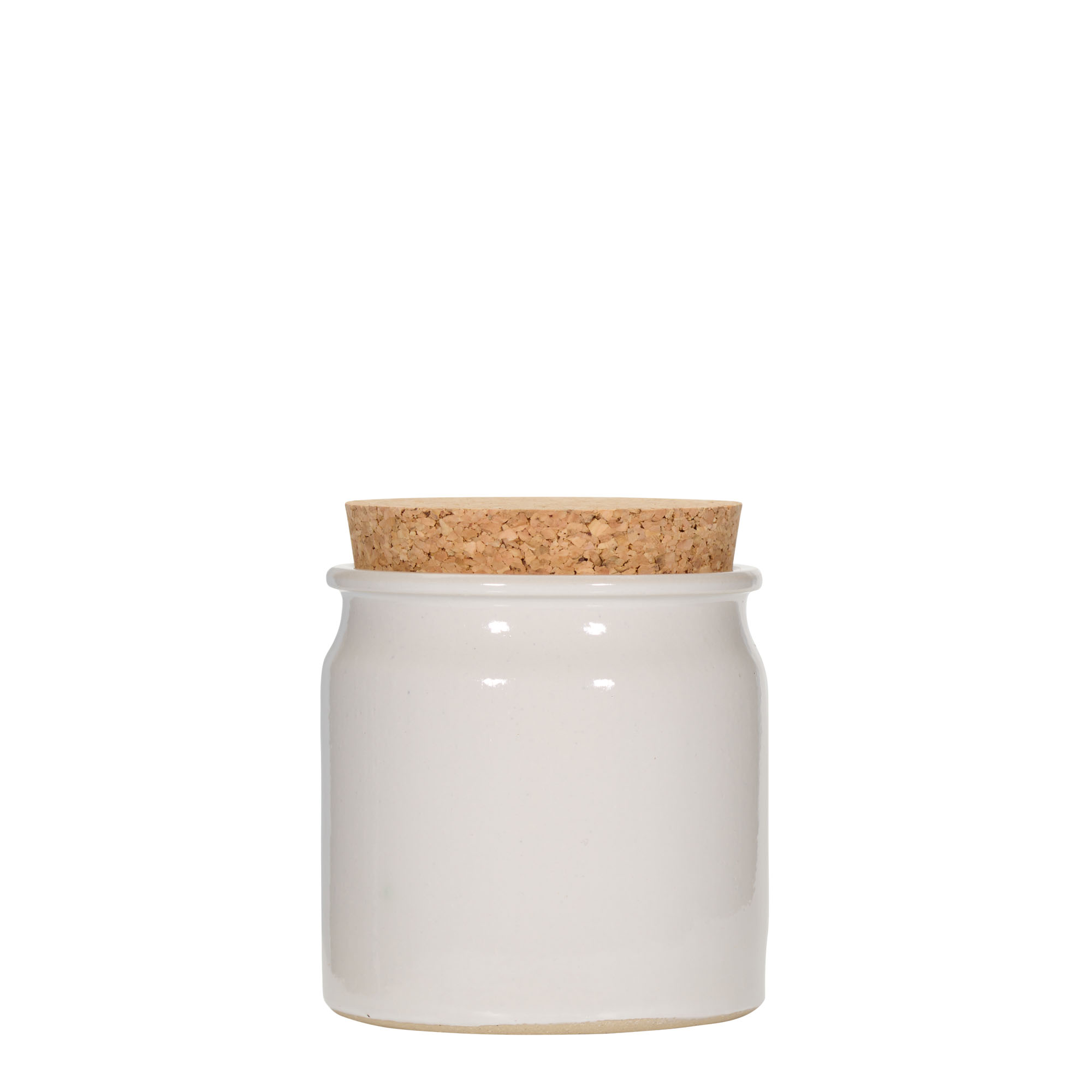 160 ml stoneware pot, ceramic, white, opening: cork 160 ml stoneware pot, ceramic, white, opening: cork