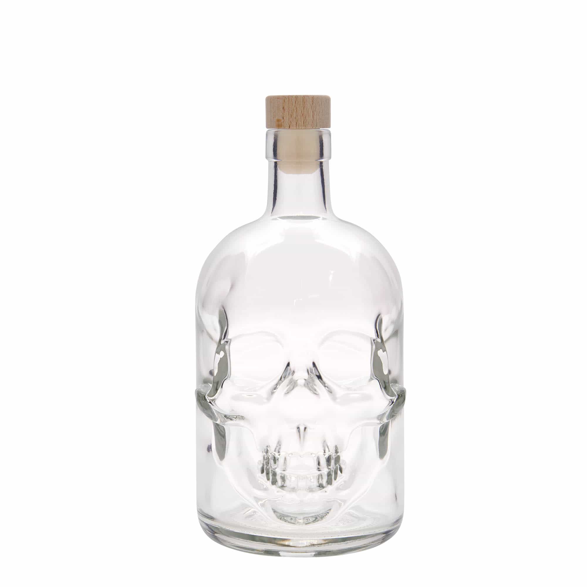 700 ml glass bottle 'Skull', opening: cork