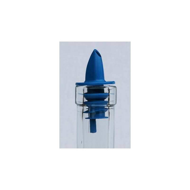 Jet pour spout, PE plastic, blue Jet pour spout, PE plastic, blue