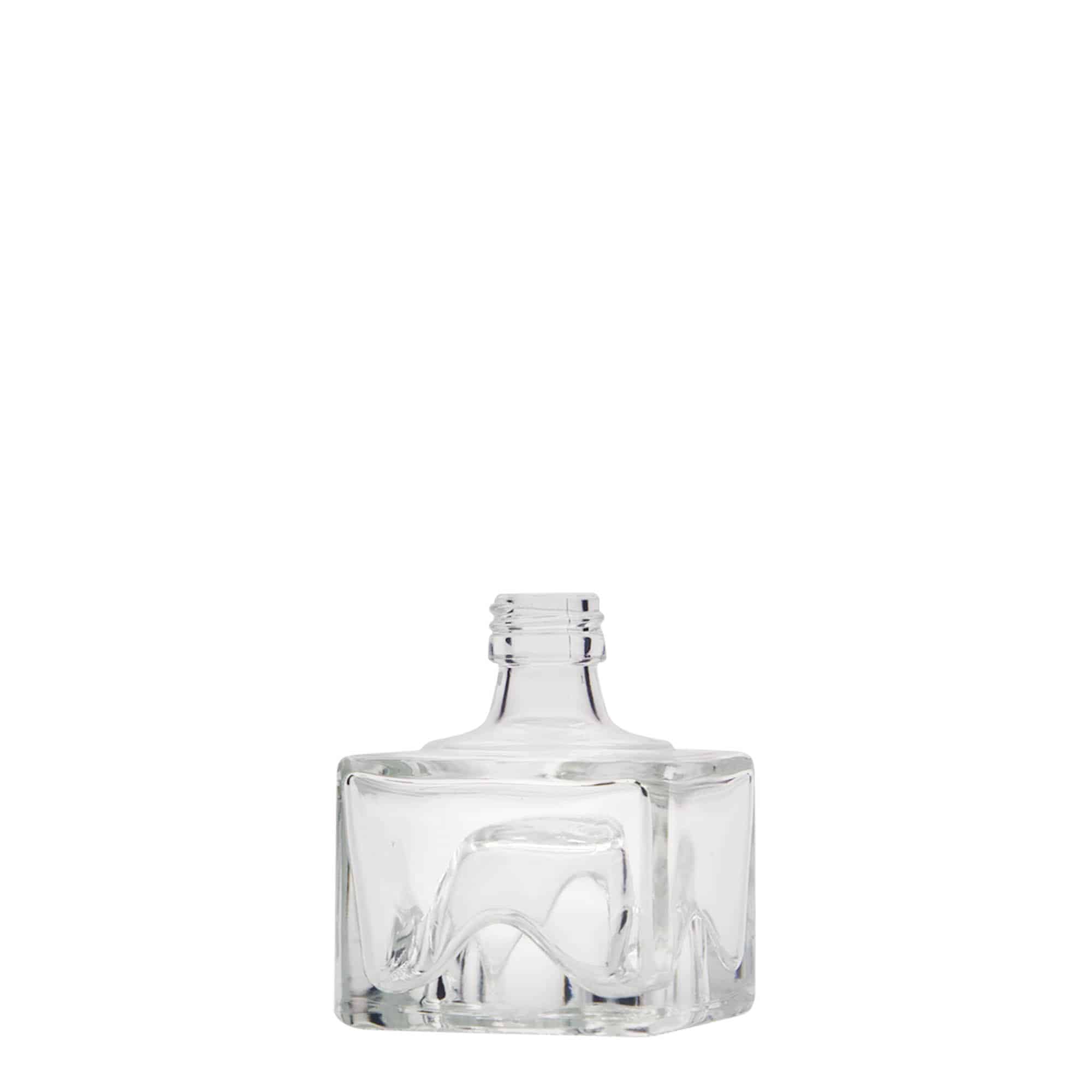 40 ml glass bottle 'Cocolores', square, opening: PP 18