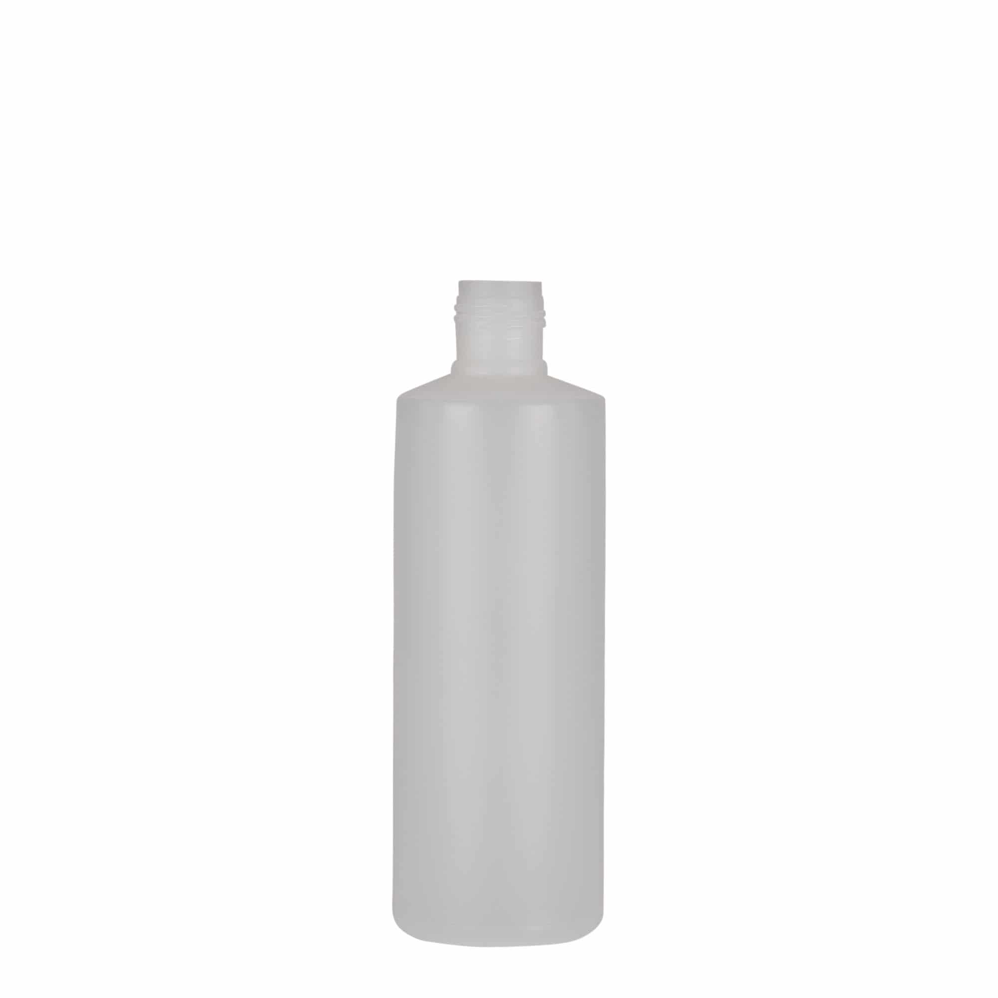 200 ml round bottle, PE plastic, natural, closure: screw cap