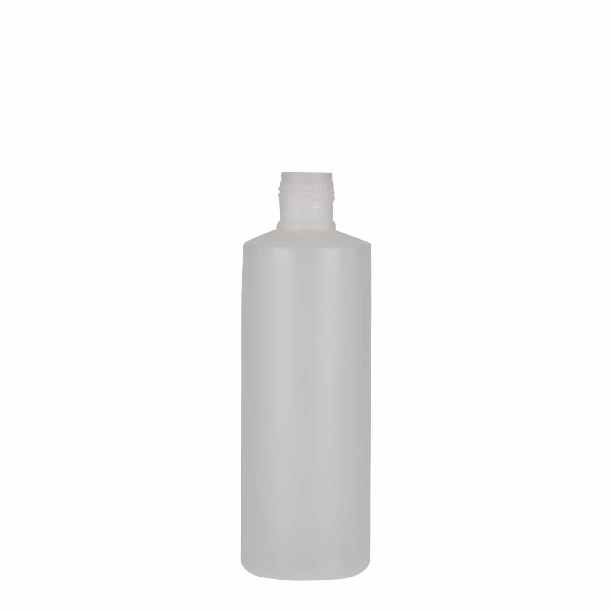 200 ml round bottle, PE plastic, natural, opening: screw cap 200 ml round bottle, PE plastic, natural, opening: screw cap