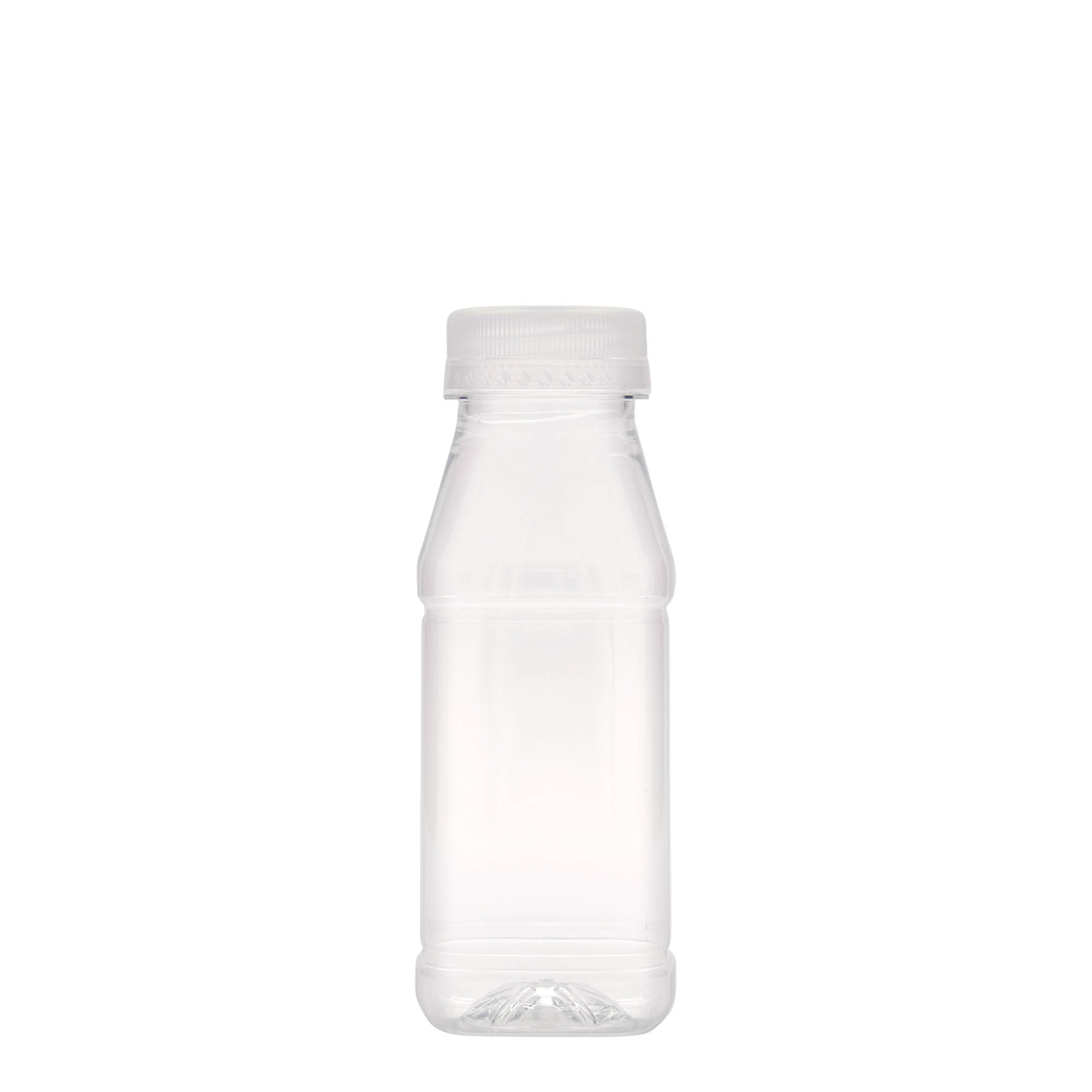 250 ml PET bottle 'Milk and Juice Carré', square, plastic, opening: 38 mm 250 ml PET bottle 'Milk and Juice Carré', square, plastic, opening: 38 mm