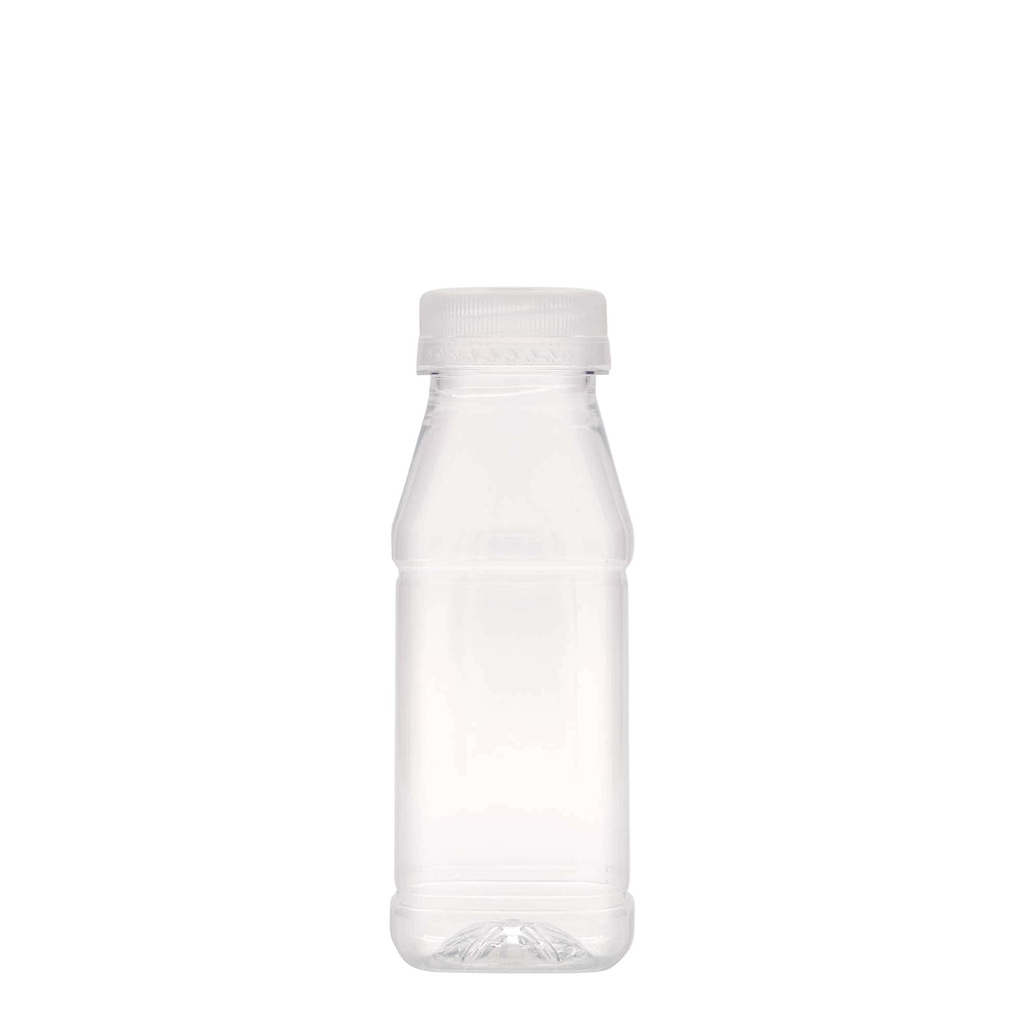 250 ml PET bottle ‘Milk and Juice Carré’, square, plastic, opening: 38 mm