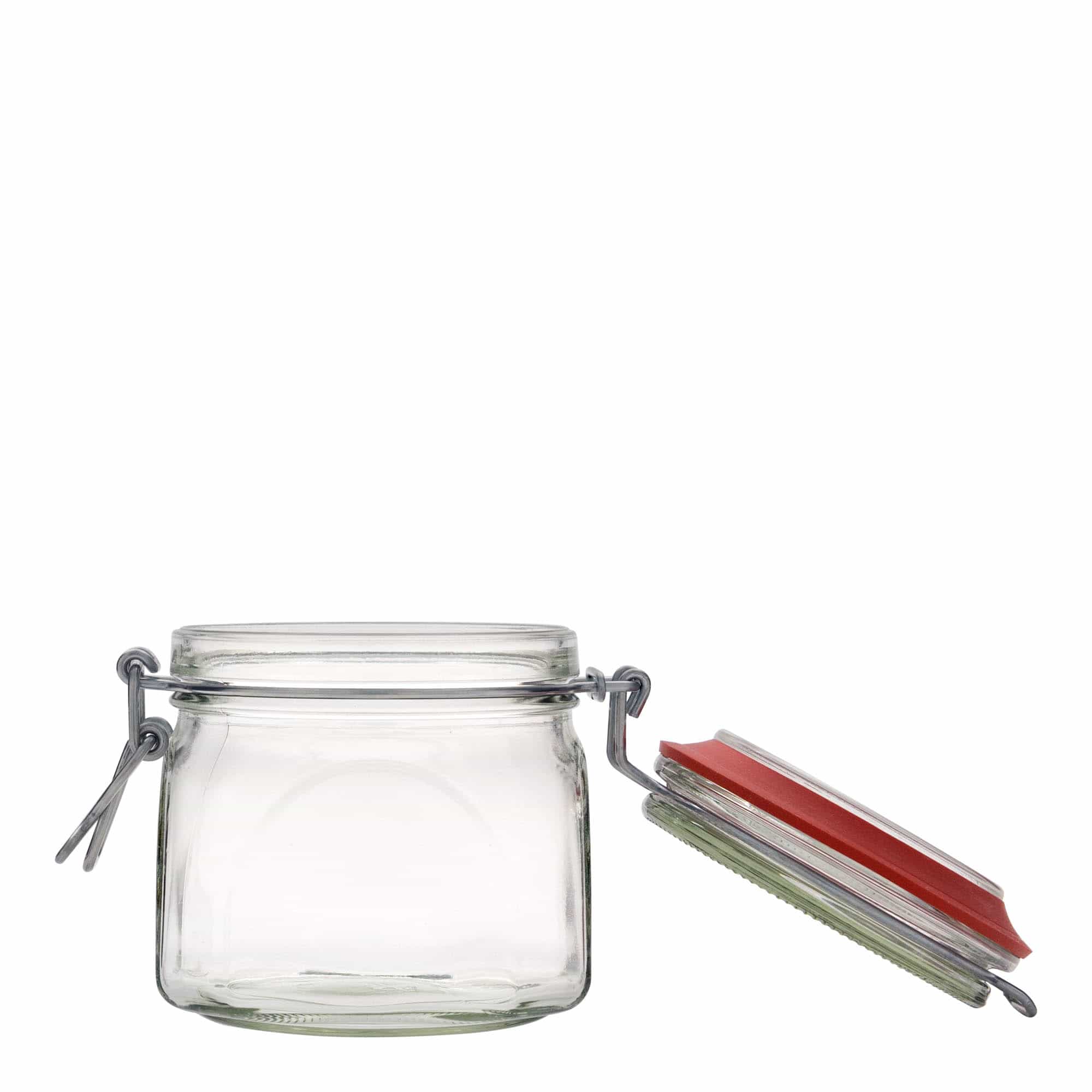 630 ml wire bail jar, square, opening: wire bail closure 630 ml wire bail jar, square, opening: wire bail closure