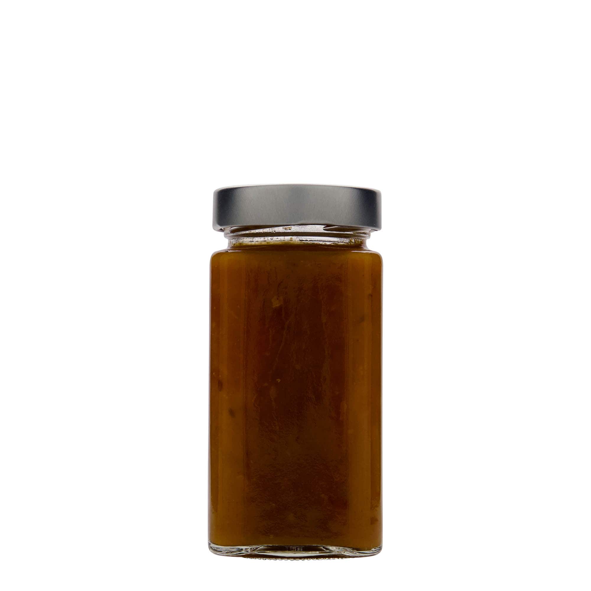314 ml square jar ‘Funny’, opening: Deep-Twist-off (DTO 58)