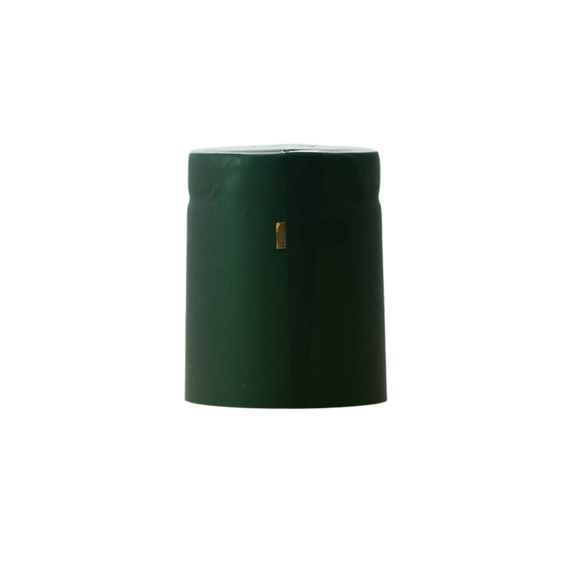 Shrink capsule 32x41, PVC plastic, dark green