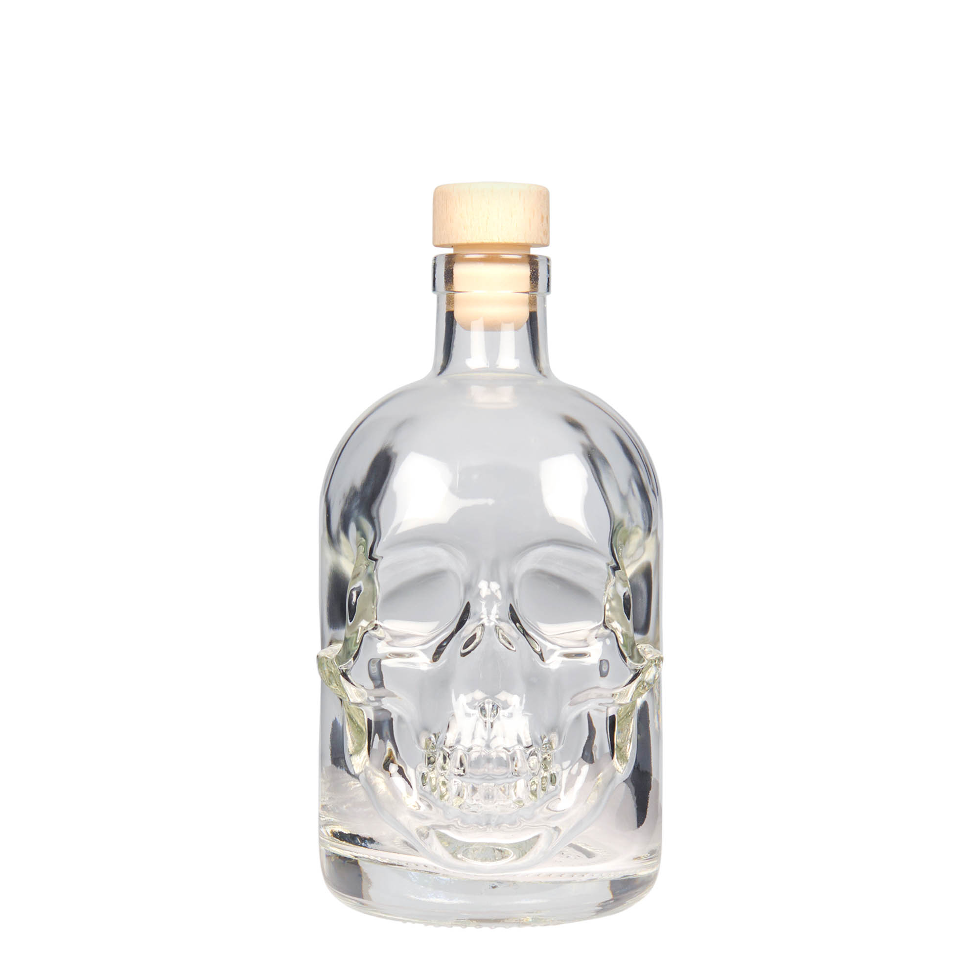 500 ml glass bottle 'Skull', opening: cork 500 ml glass bottle 'Skull', opening: cork