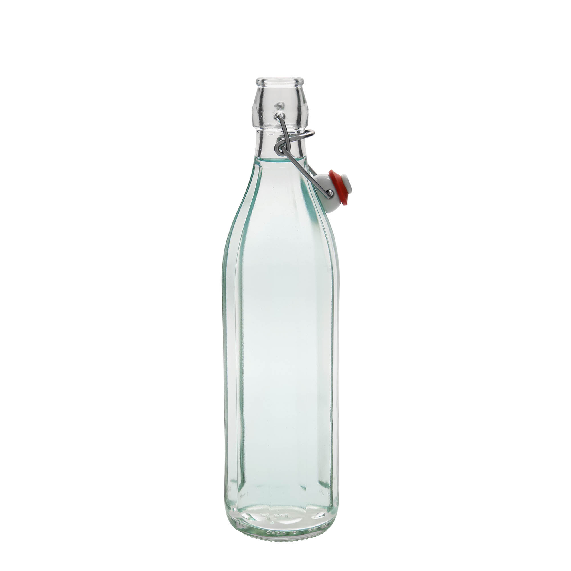 750 ml glass bottle ‘Bravo’, decagonal, opening: swing top closure