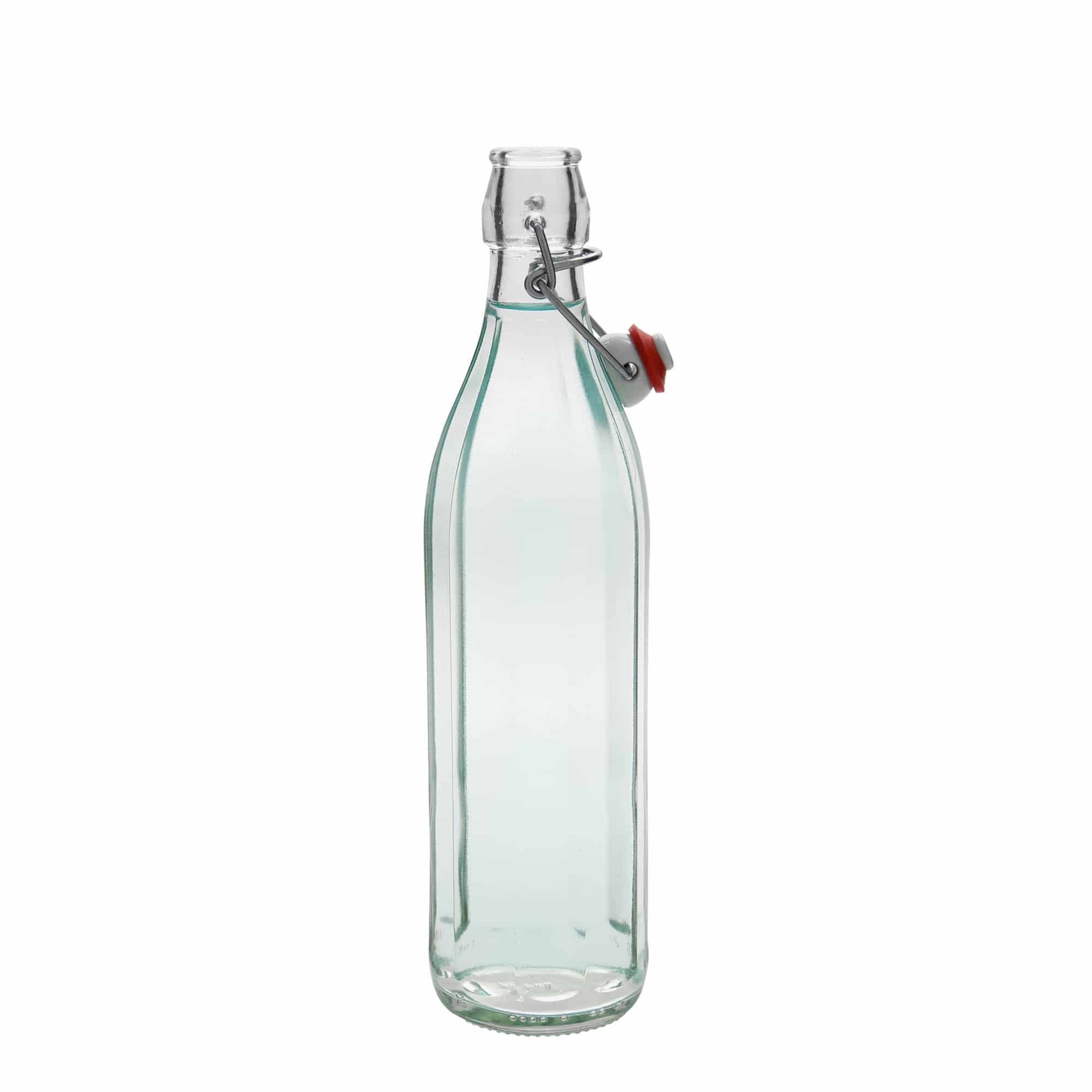 750 ml glass bottle ‘Bravo’, decagonal, opening: swing top closure