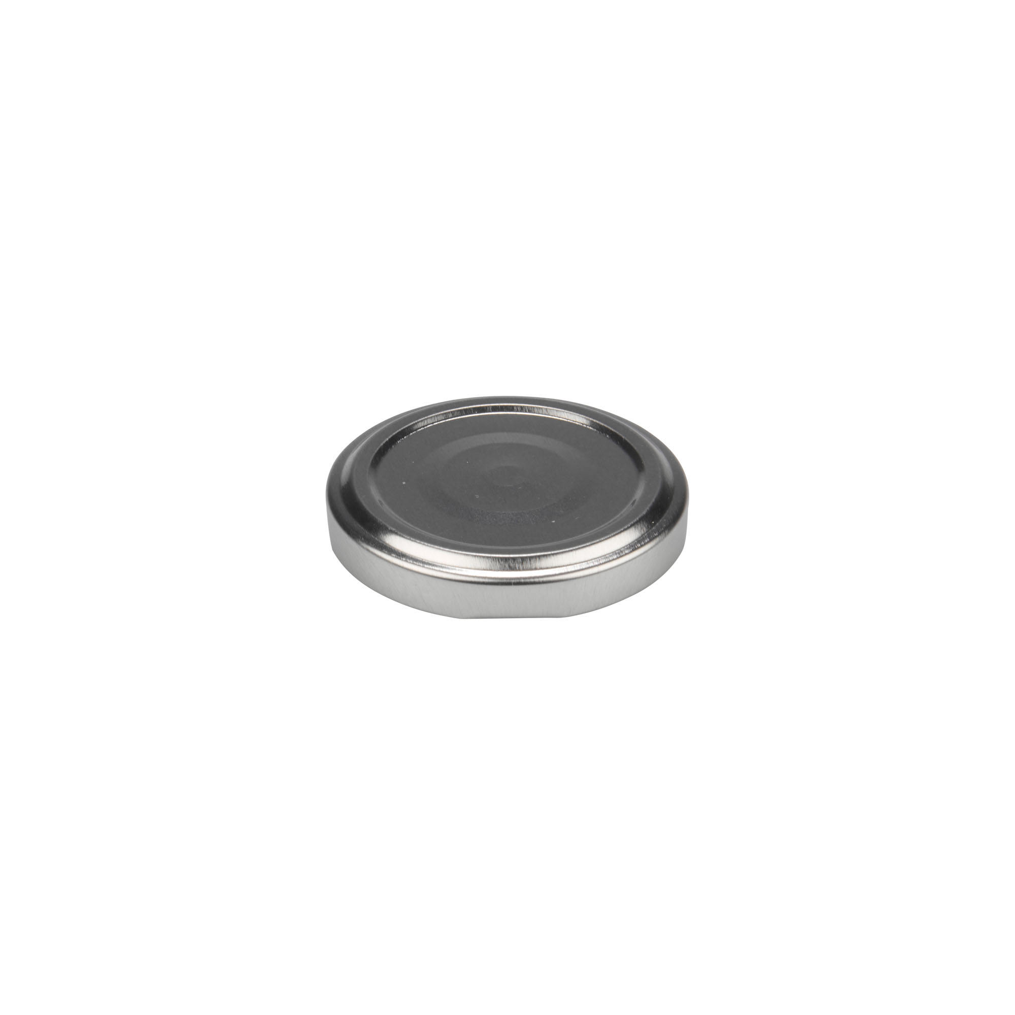 Twist-off lid, tinplate, silver, for opening: TO 53 Twist-off lid, tinplate, silver, for opening: TO 53