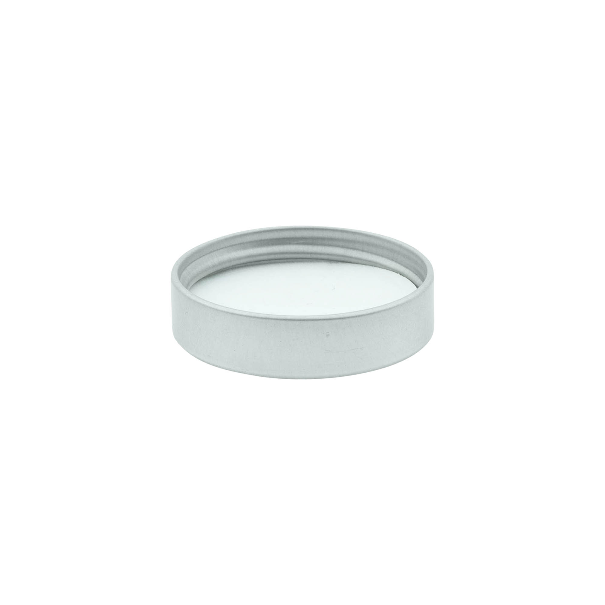 Screw cap, metal, silver, for opening: 38/400