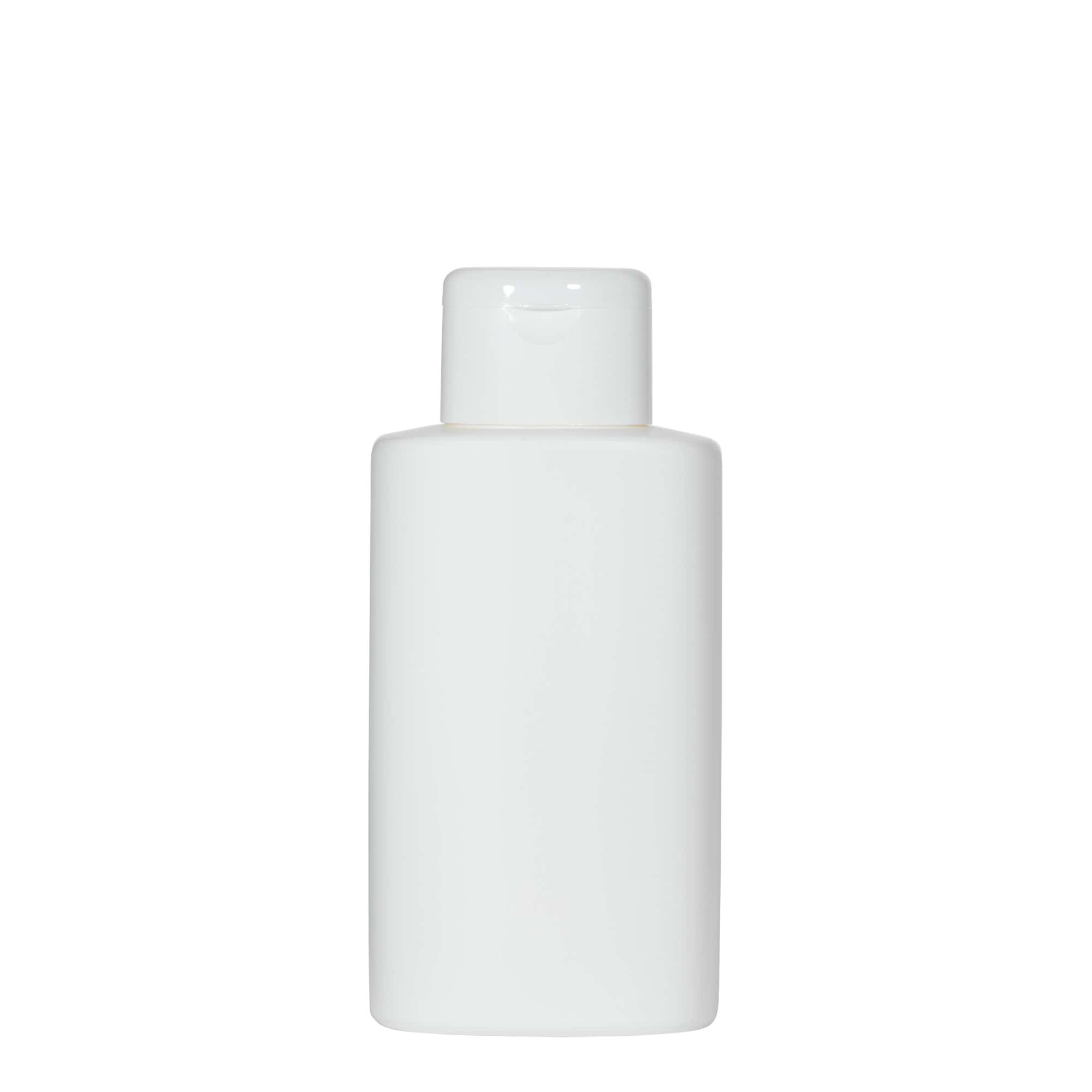 250 ml plastic bottle 'Indy', oval, HDPE, white, opening: screw cap