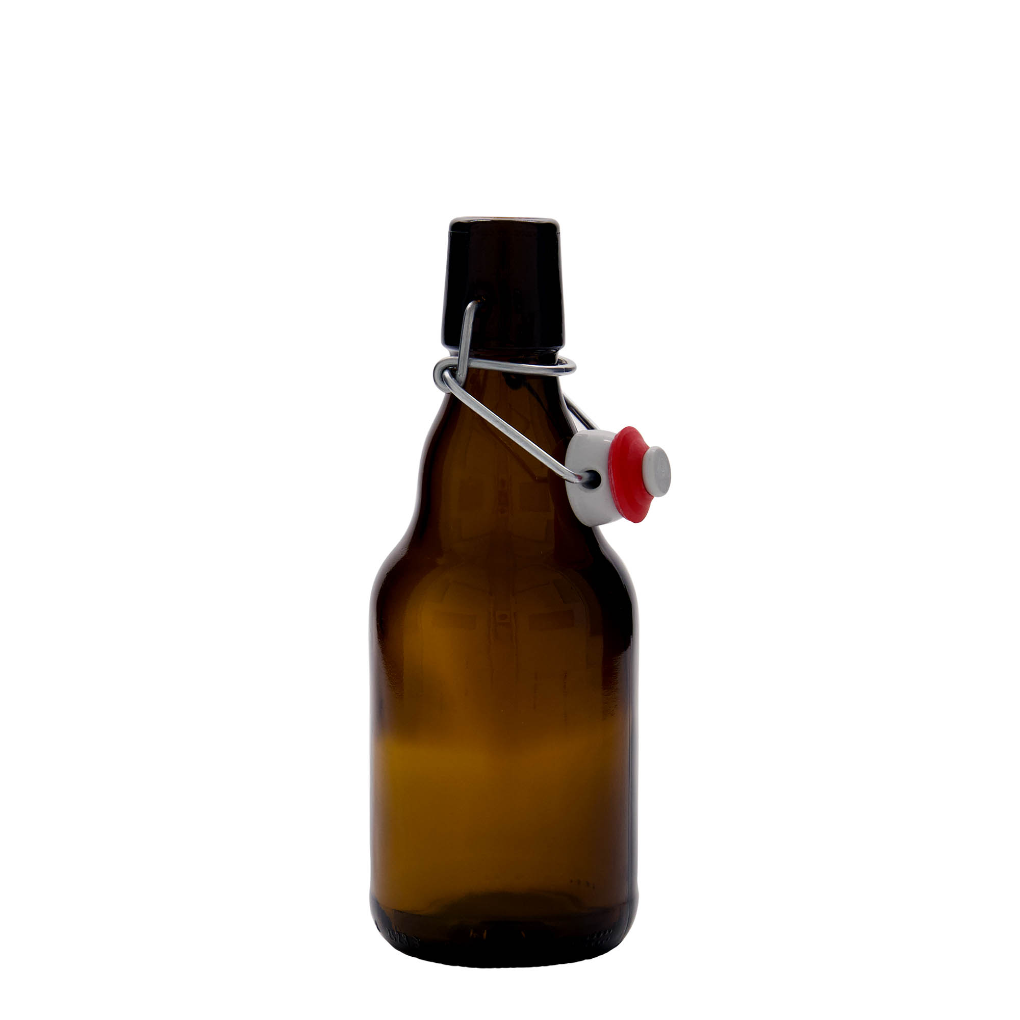 330 ml beer bottle 'Steinie', glass, brown, opening: swing top closure 330 ml beer bottle 'Steinie', glass, brown, opening: swing top closure