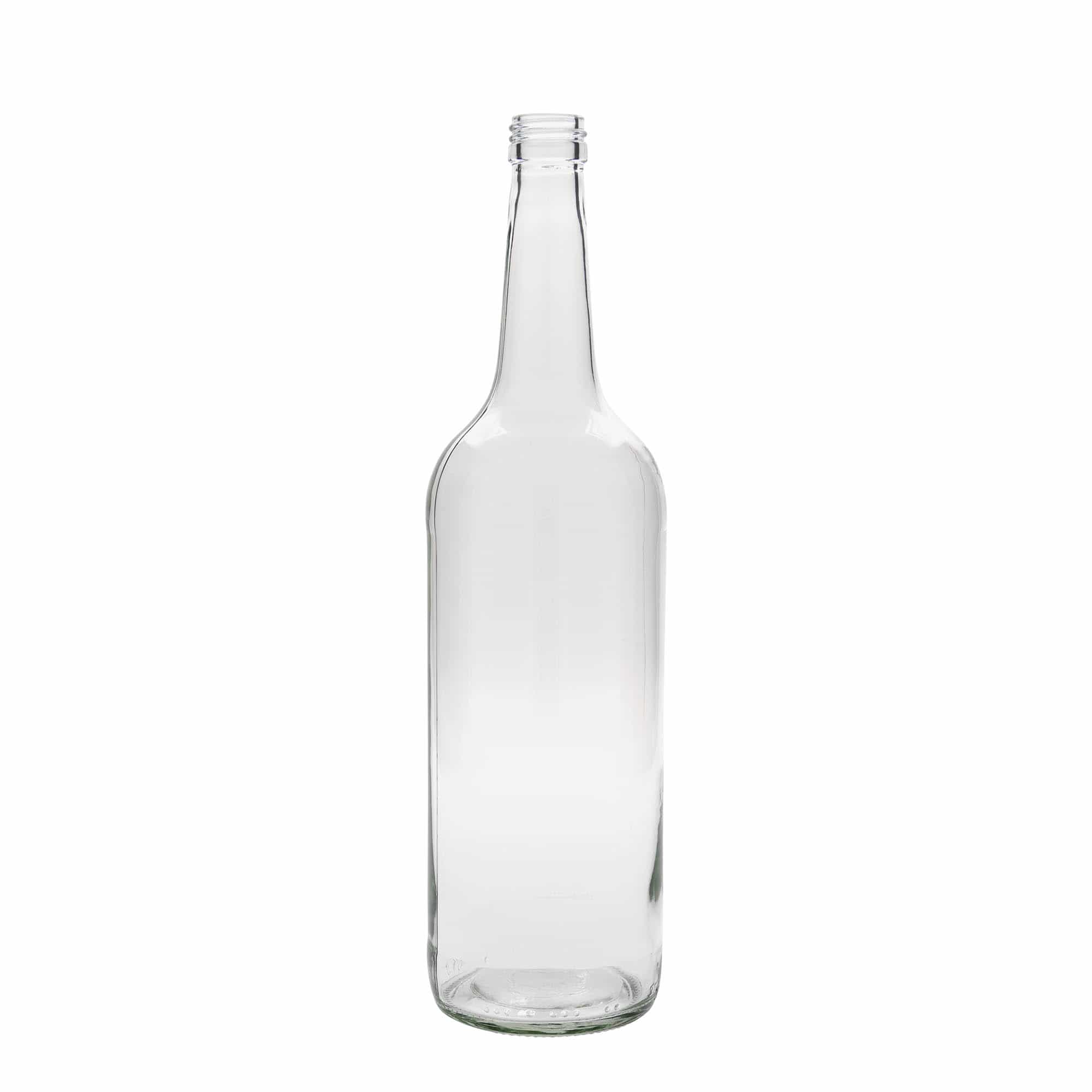 1,000 ml glass bottle with straight neck, opening: PP 28