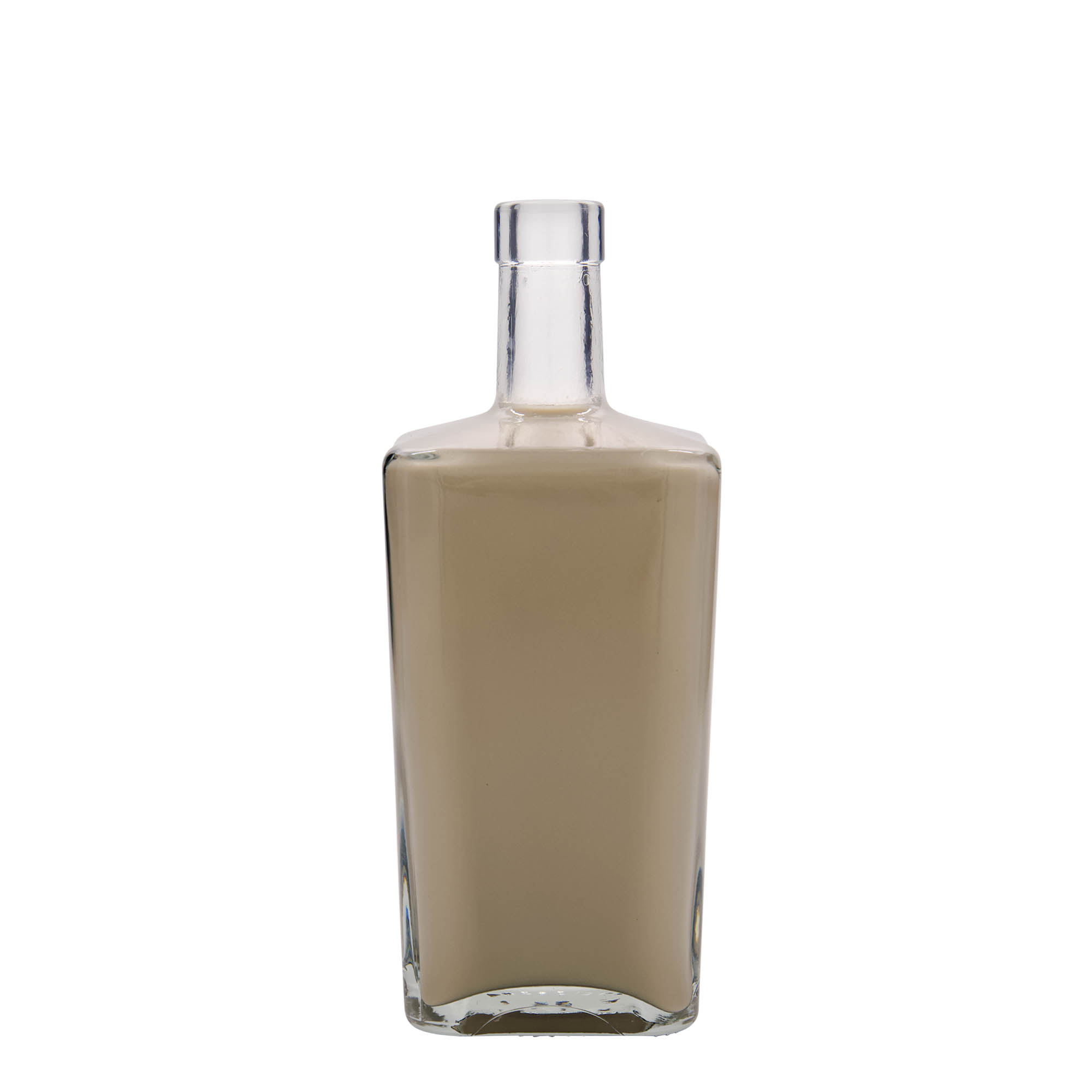 700 ml glass bottle ‘Noel’, square, opening: cork