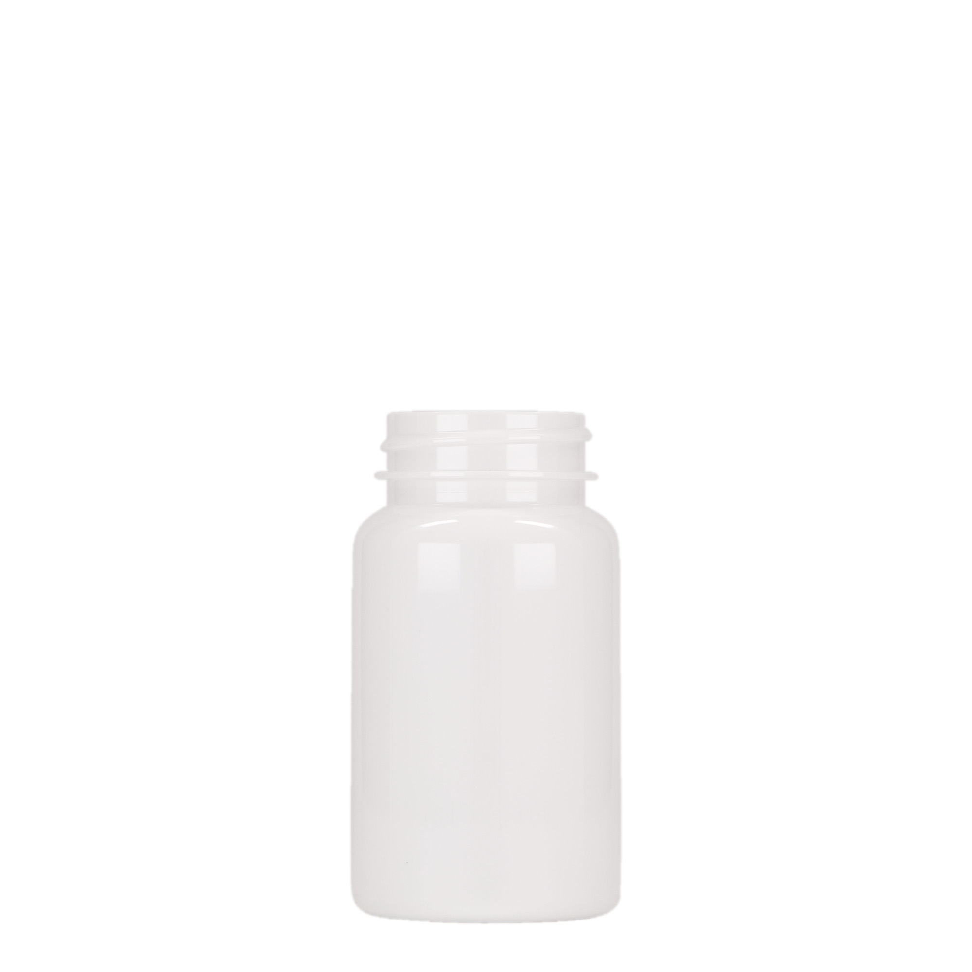 100 ml PET container, plastic, white, opening: 38/400