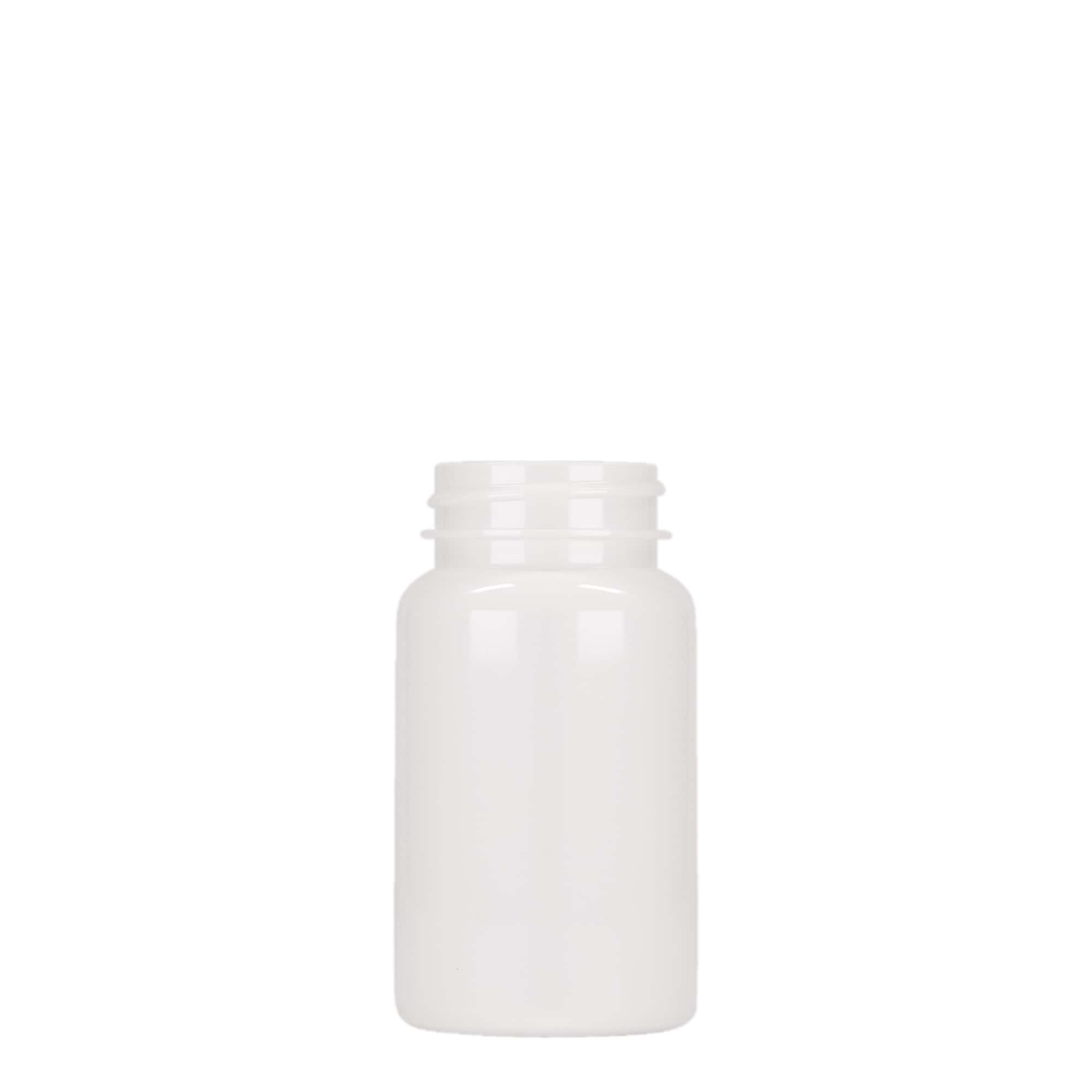 100 ml PET container, plastic, white, opening: 38/400
