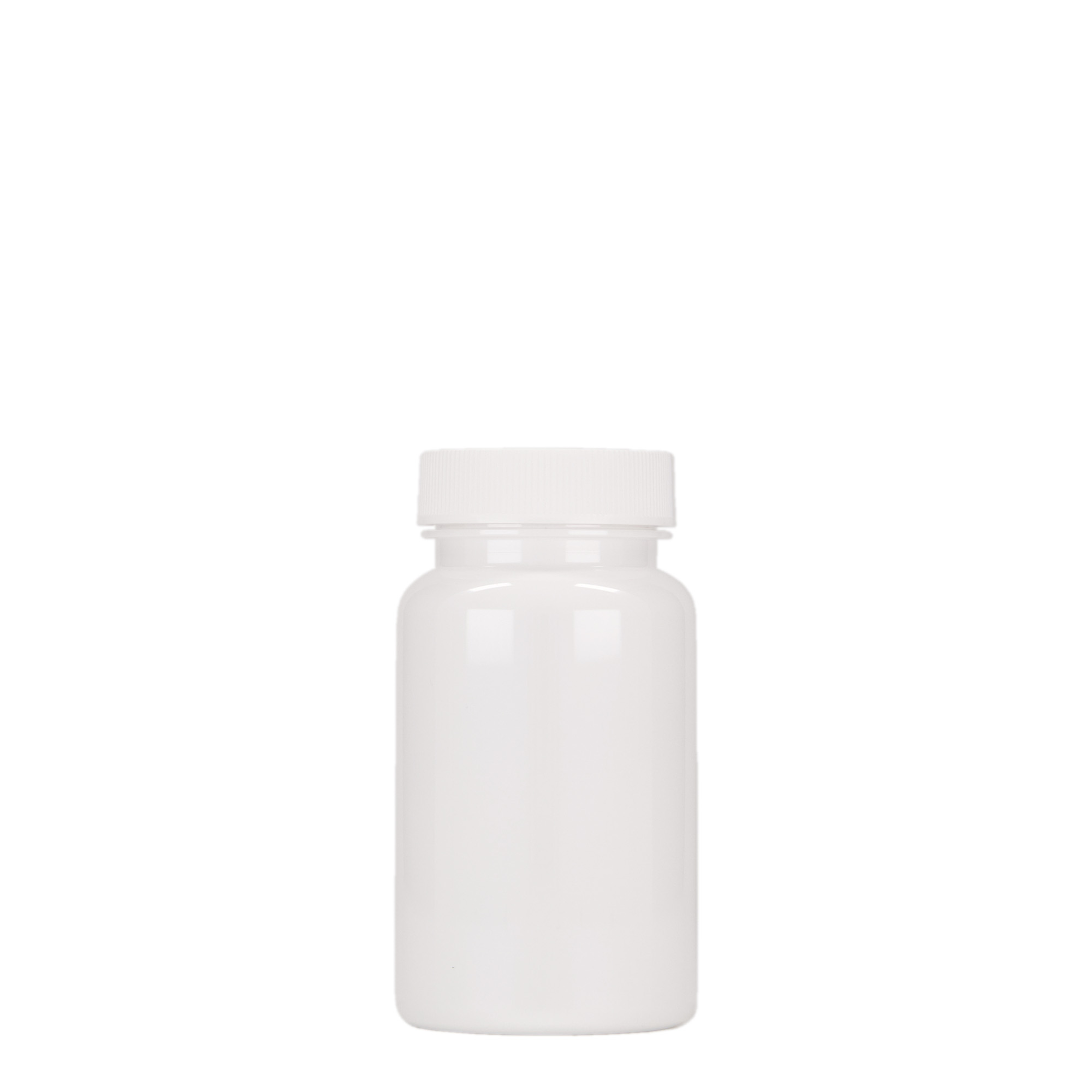 100 ml PET container, plastic, white, opening: 38/400 100 ml PET container, plastic, white, opening: 38/400