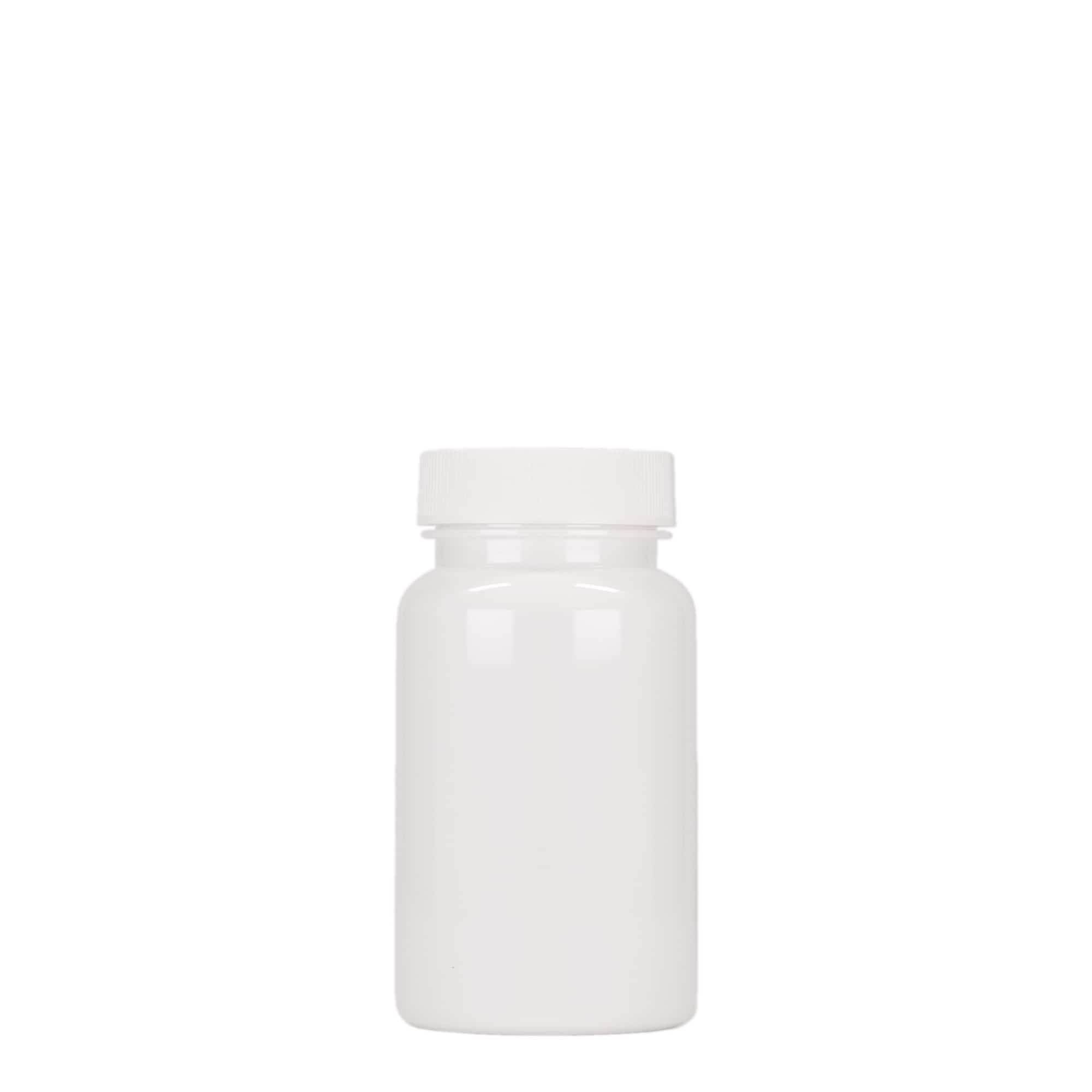 100 ml PET container, plastic, white, opening: 38/400