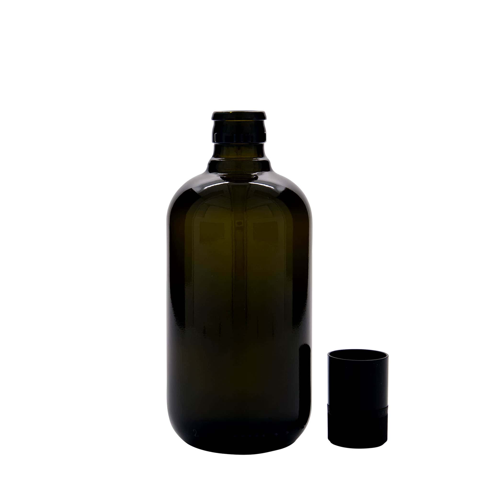 500 ml vinegar/oil bottle 'Biolio', antique green glass, opening: DOP