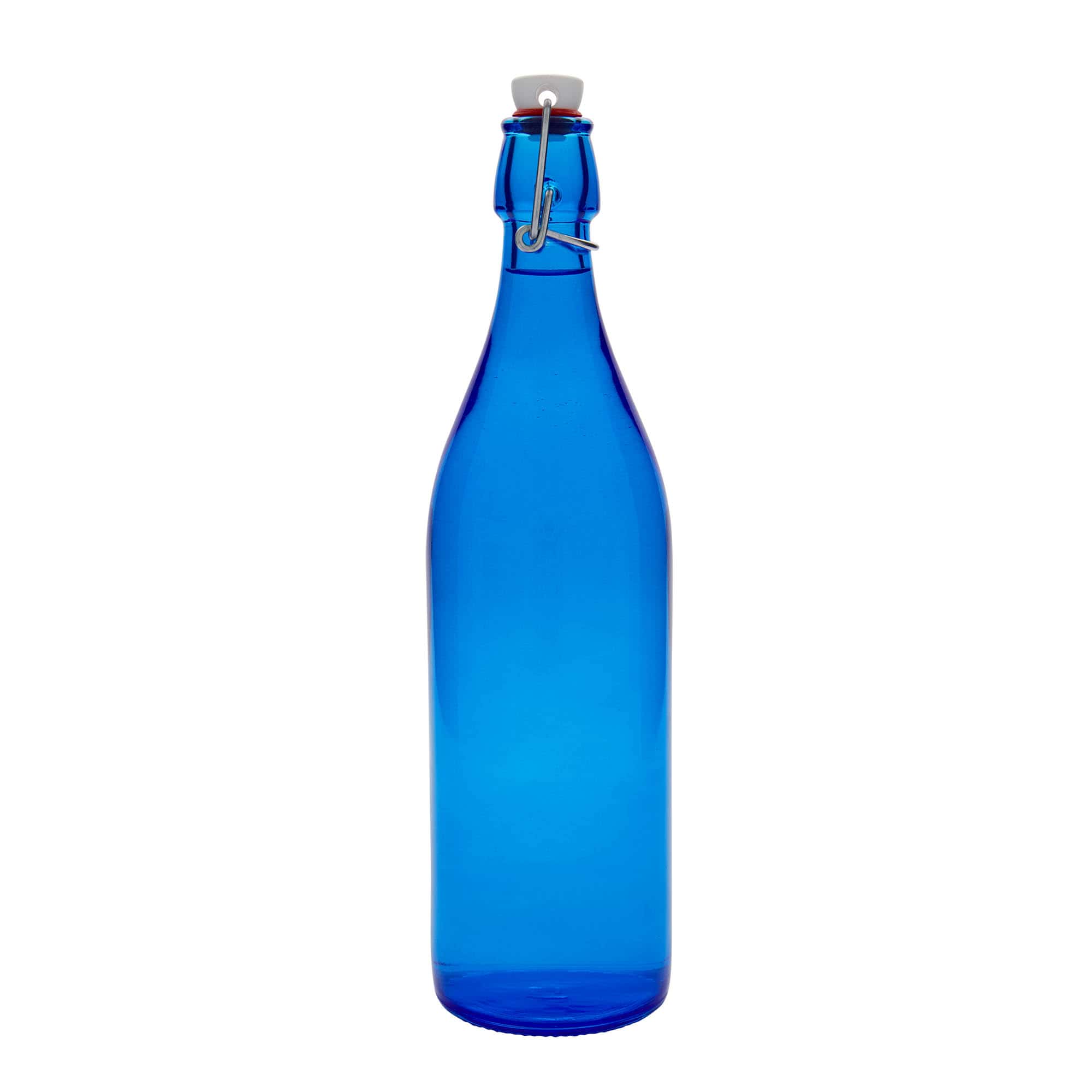 1,000 ml glass bottle ‘Giara’, blue, opening: swing top closure