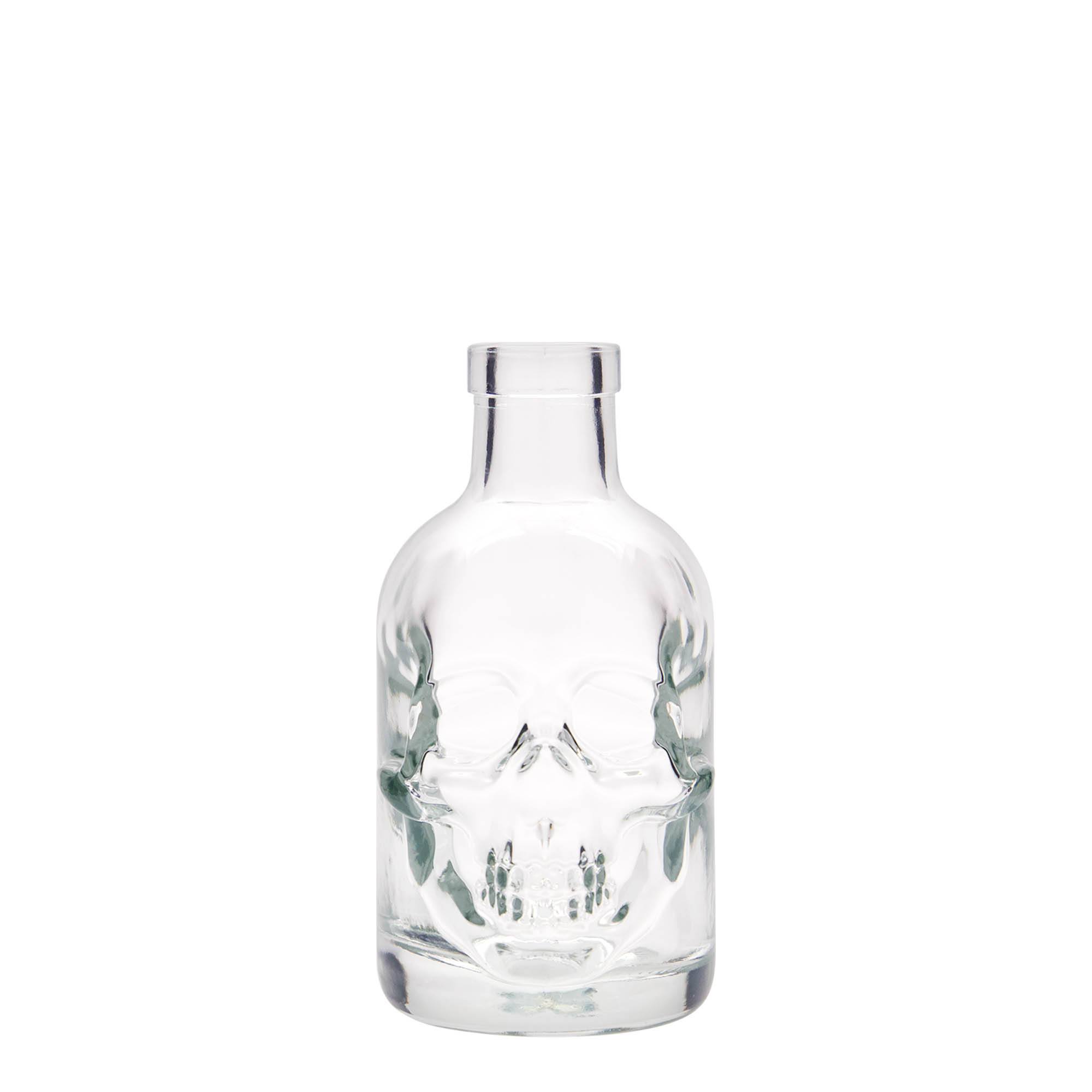 200 ml glass bottle ‘Skull’, opening: cork