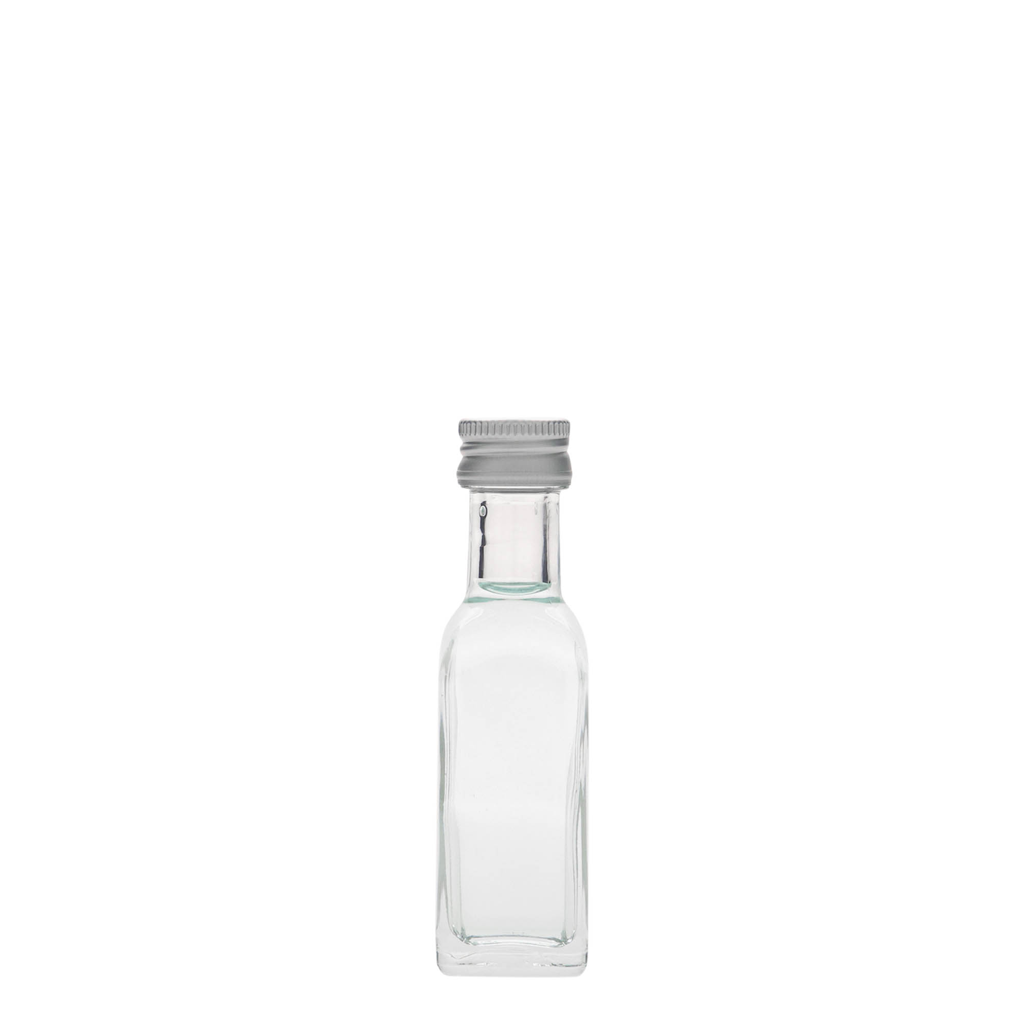 20 ml glass bottle ‘Marasca’, square, opening: PP 18 20 ml glass bottle ‘Marasca’, square, opening: PP 18