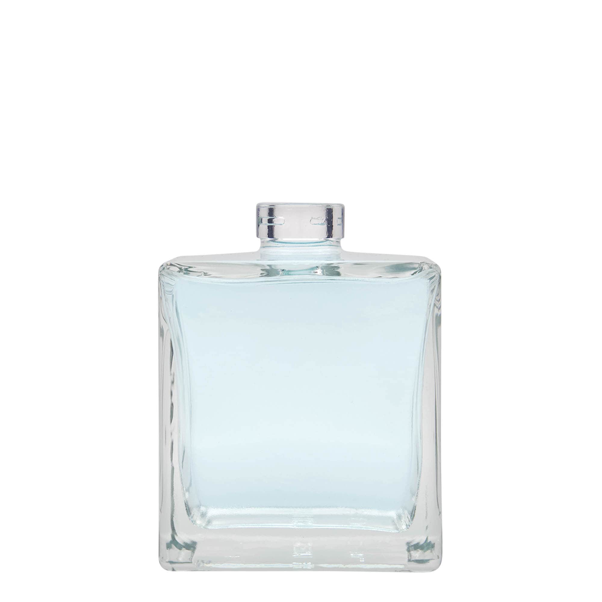 500 ml glass bottle ‘Cube’, square, opening: cork