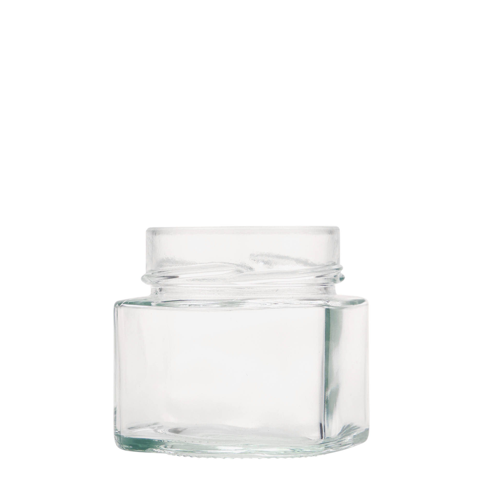 212 ml square glass 'Kimba', opening: Extra-Deep-Twist-Off (EDTO 70)