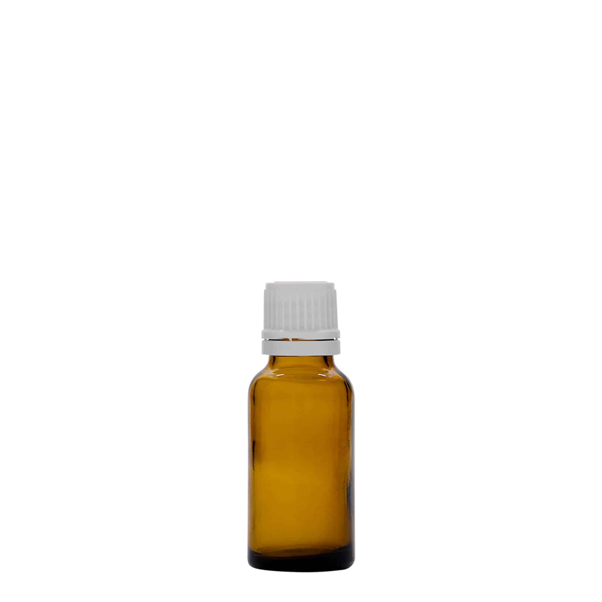 20 ml medicine bottle, brown glass, opening: DIN 18
