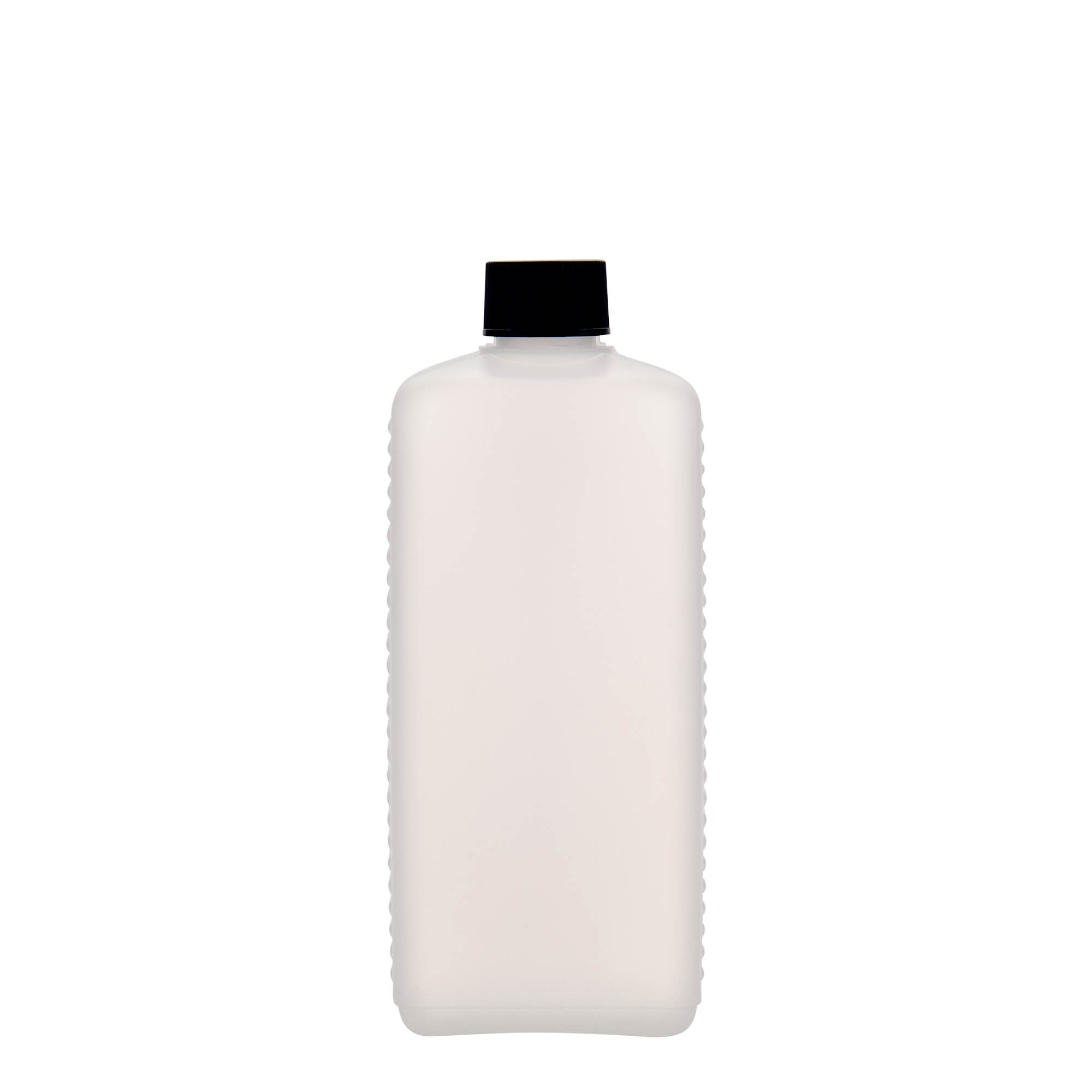 500 ml canister bottle, rectangular, HDPE plastic, natural, opening: DIN 25 EPE 500 ml canister bottle, rectangular, HDPE plastic, natural, opening: DIN 25 EPE