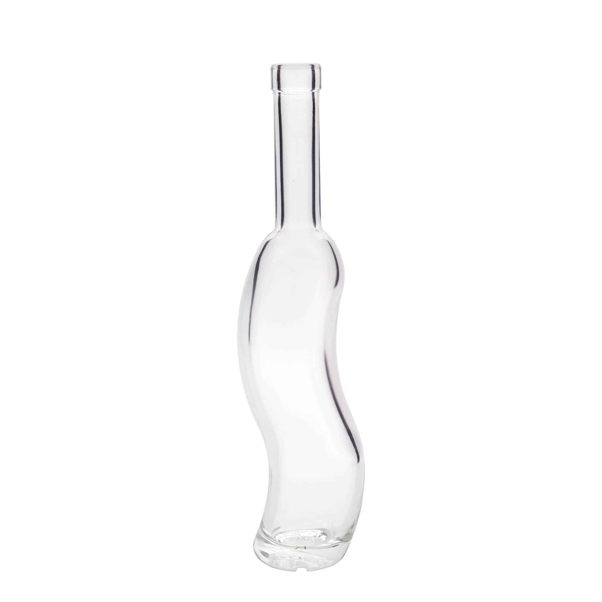 350 ml glass bottle 'La-Ola', semicircular, closure: cork