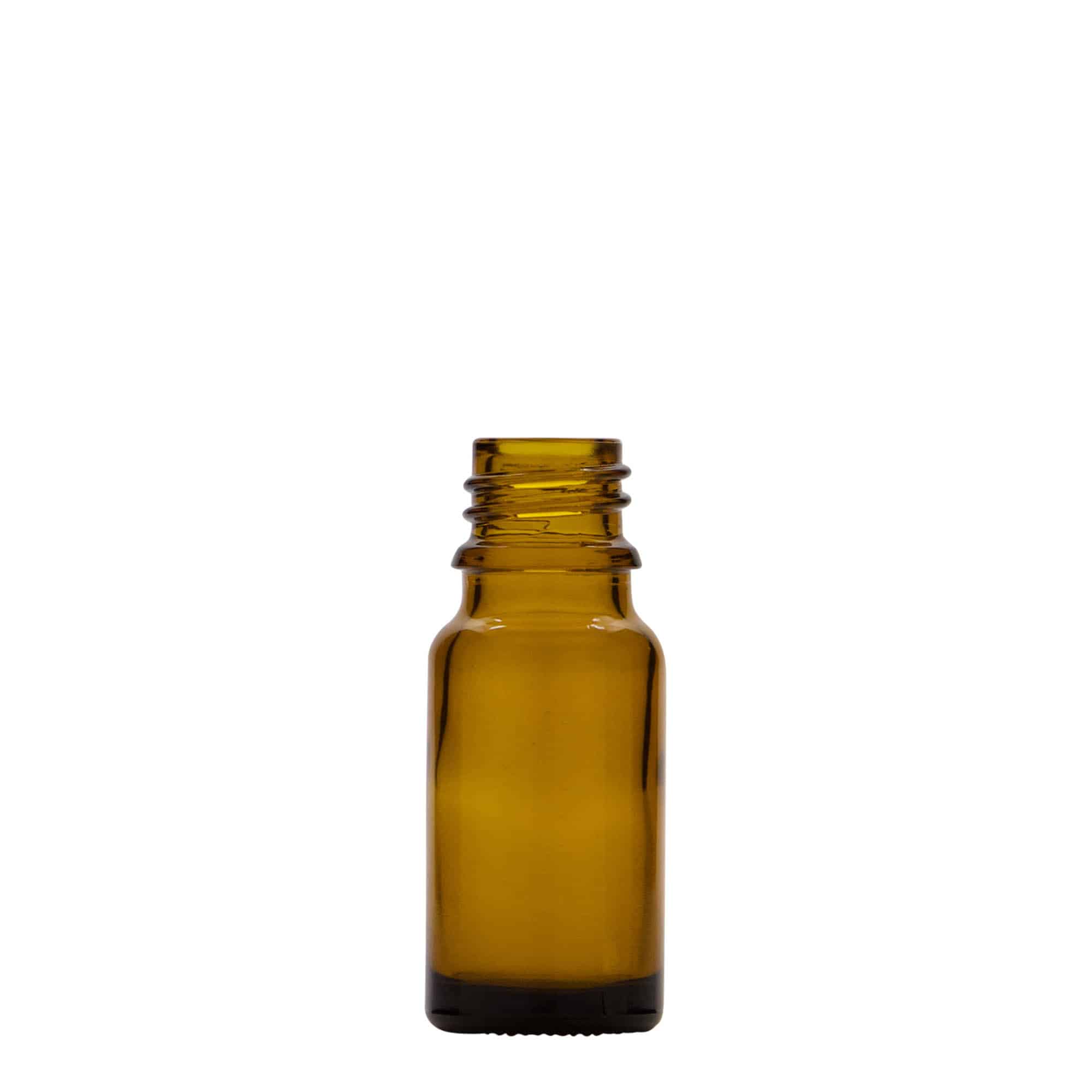10 ml medicine bottle with lotion pump, glass, brown, opening: DIN 18