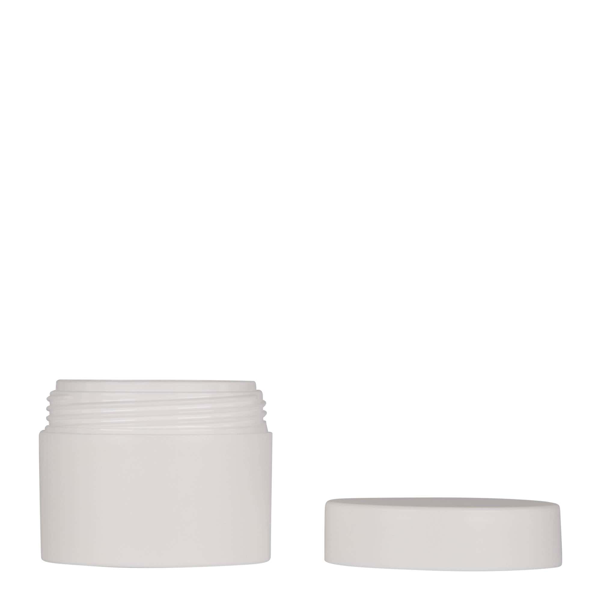 50 ml plastic jar 'Antonella', PP, white, opening: screw cap