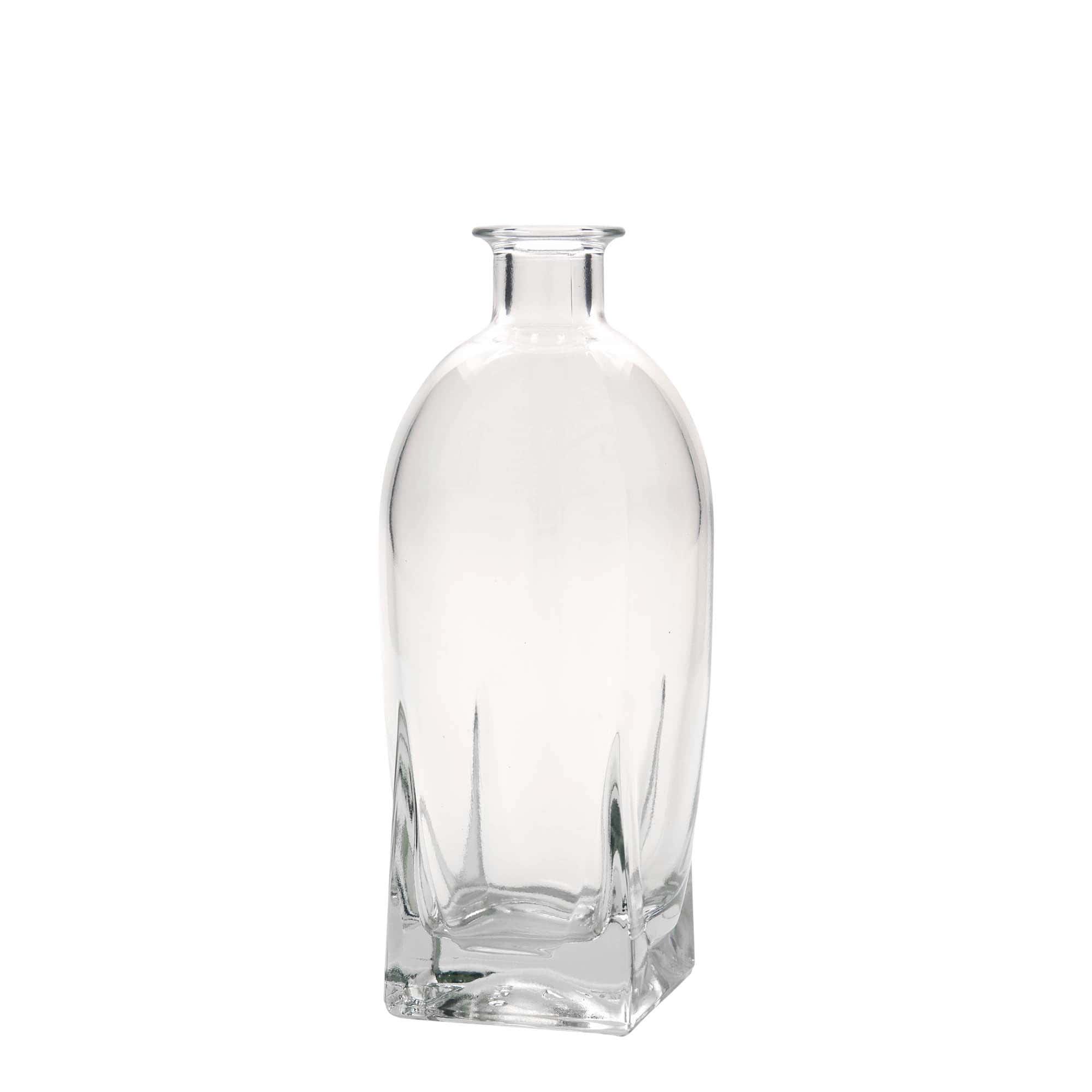 500 ml glass bottle 'Zino', square, opening: cork