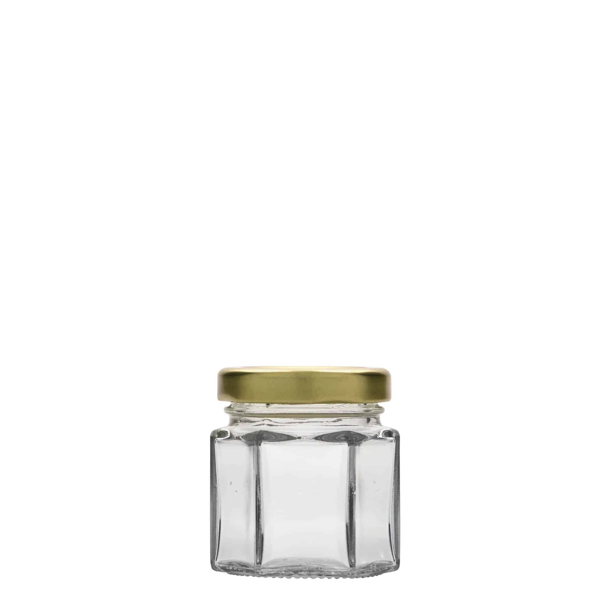 47 ml hexagonal jar, closure: twist off (TO 43)