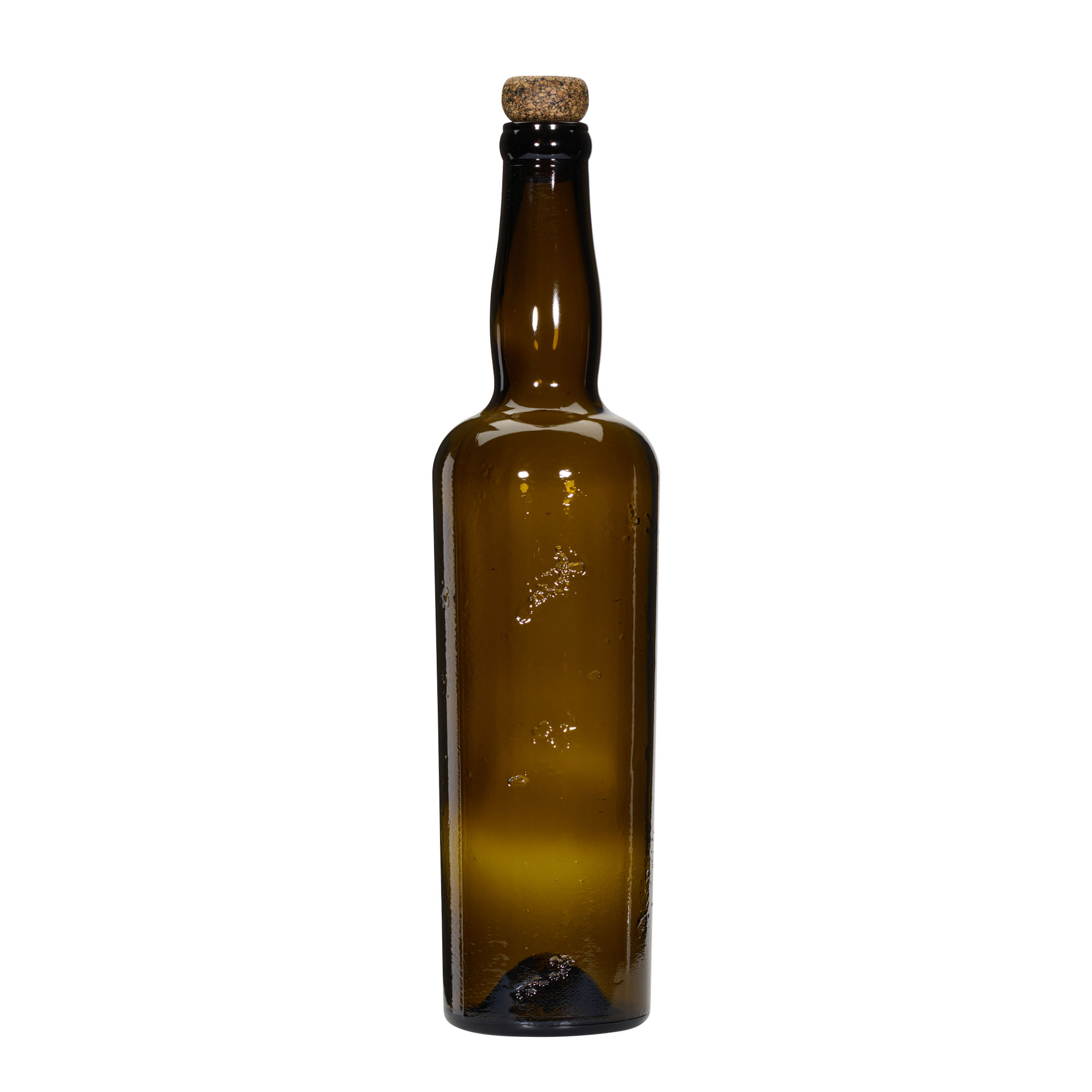750 ml Wildly Crafted glass bottle 'Siroco', brown, opening: cork