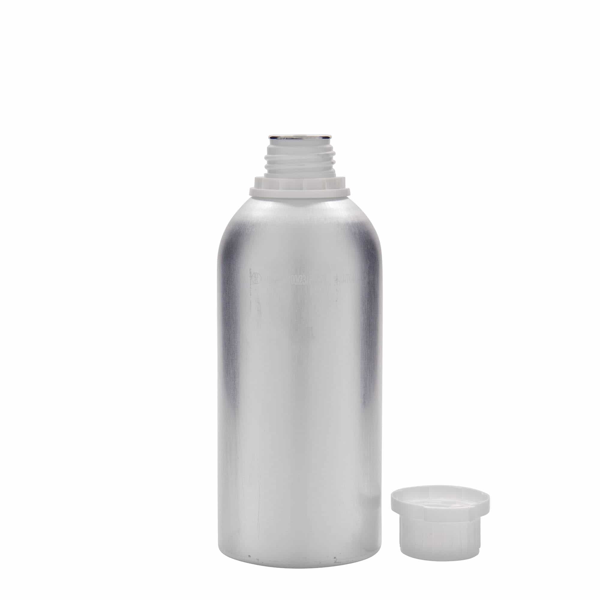 625 ml aluminium bottle, metal, silver, closure: DIN 32