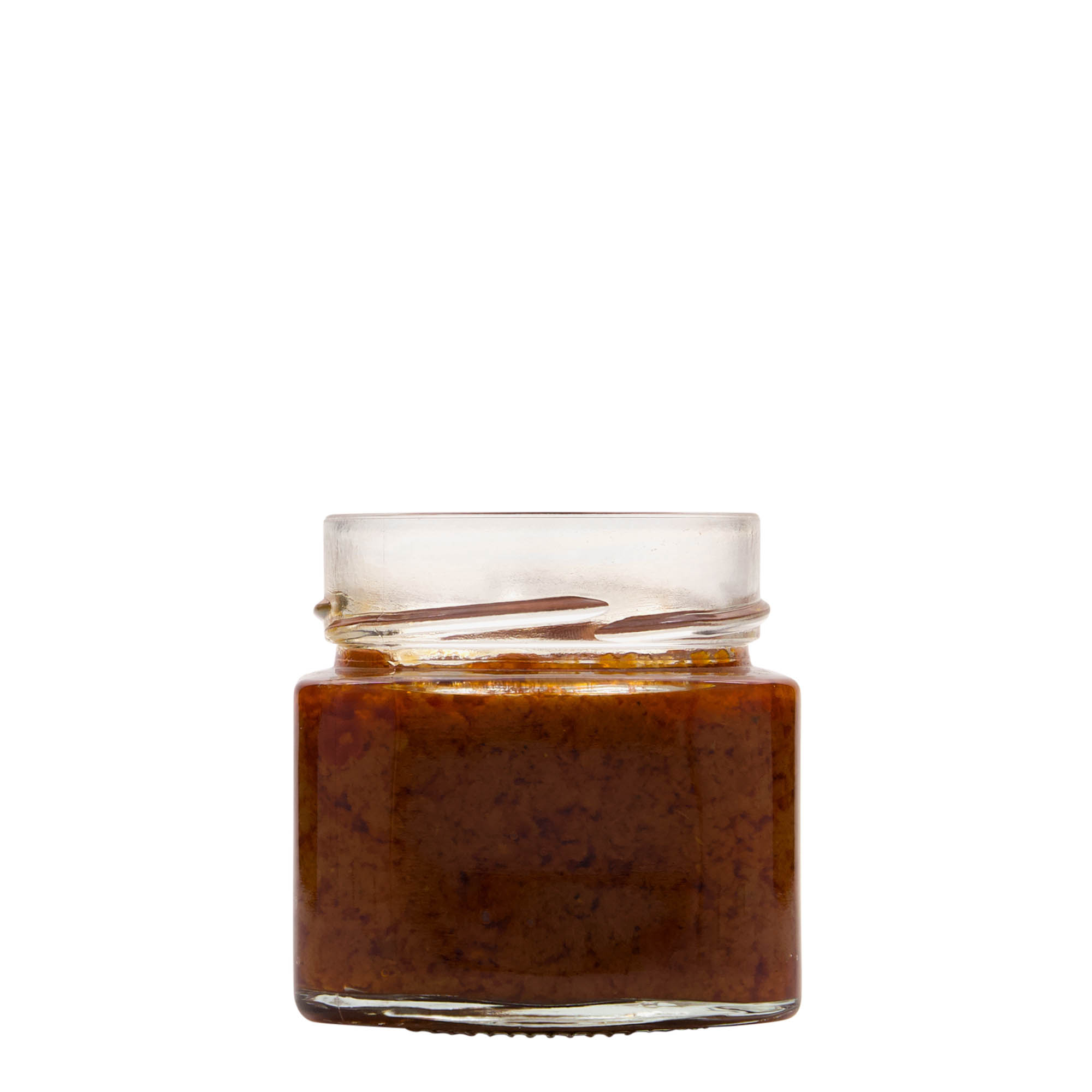 212 ml square glass 'Kimba', opening: Extra-Deep-Twist-Off (EDTO 70)