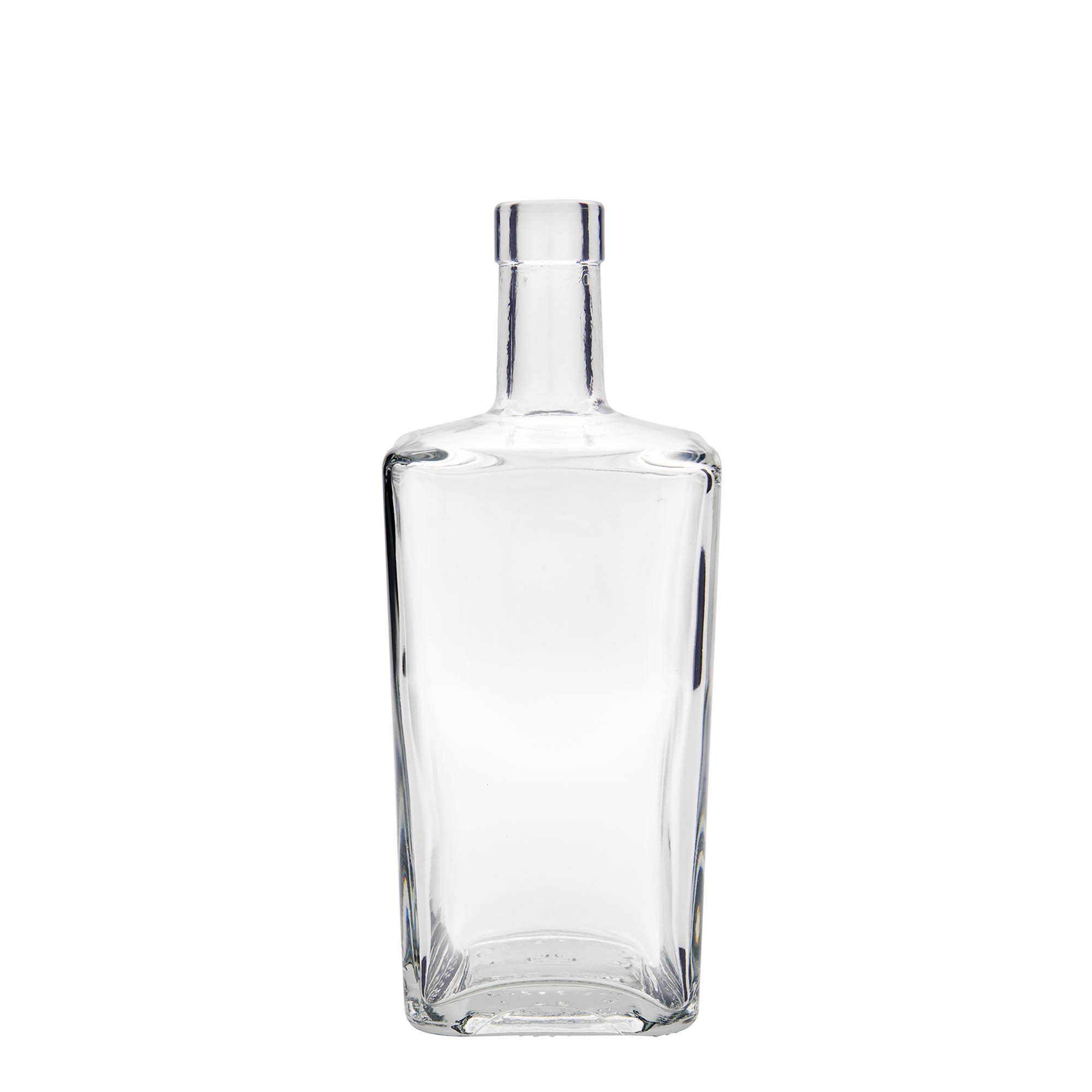 700 ml glass bottle ‘Noel’, square, opening: cork