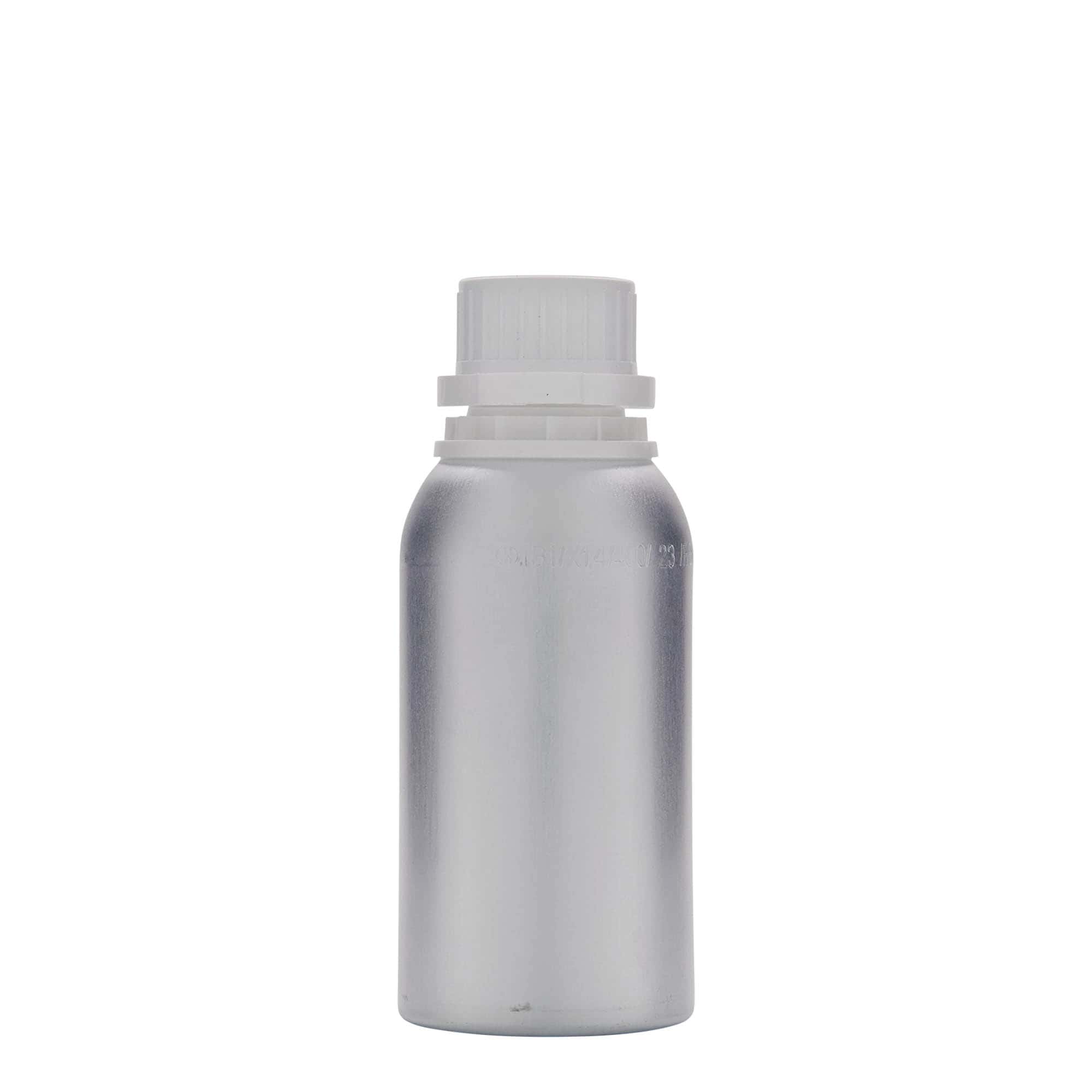 275 ml aluminium bottle, metal, silver, opening: DIN 32