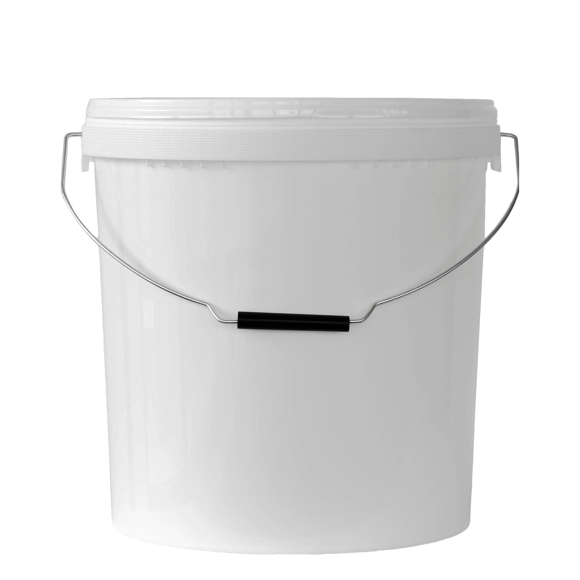 20 l bucket, PP plastic, white 20 l bucket, PP plastic, white