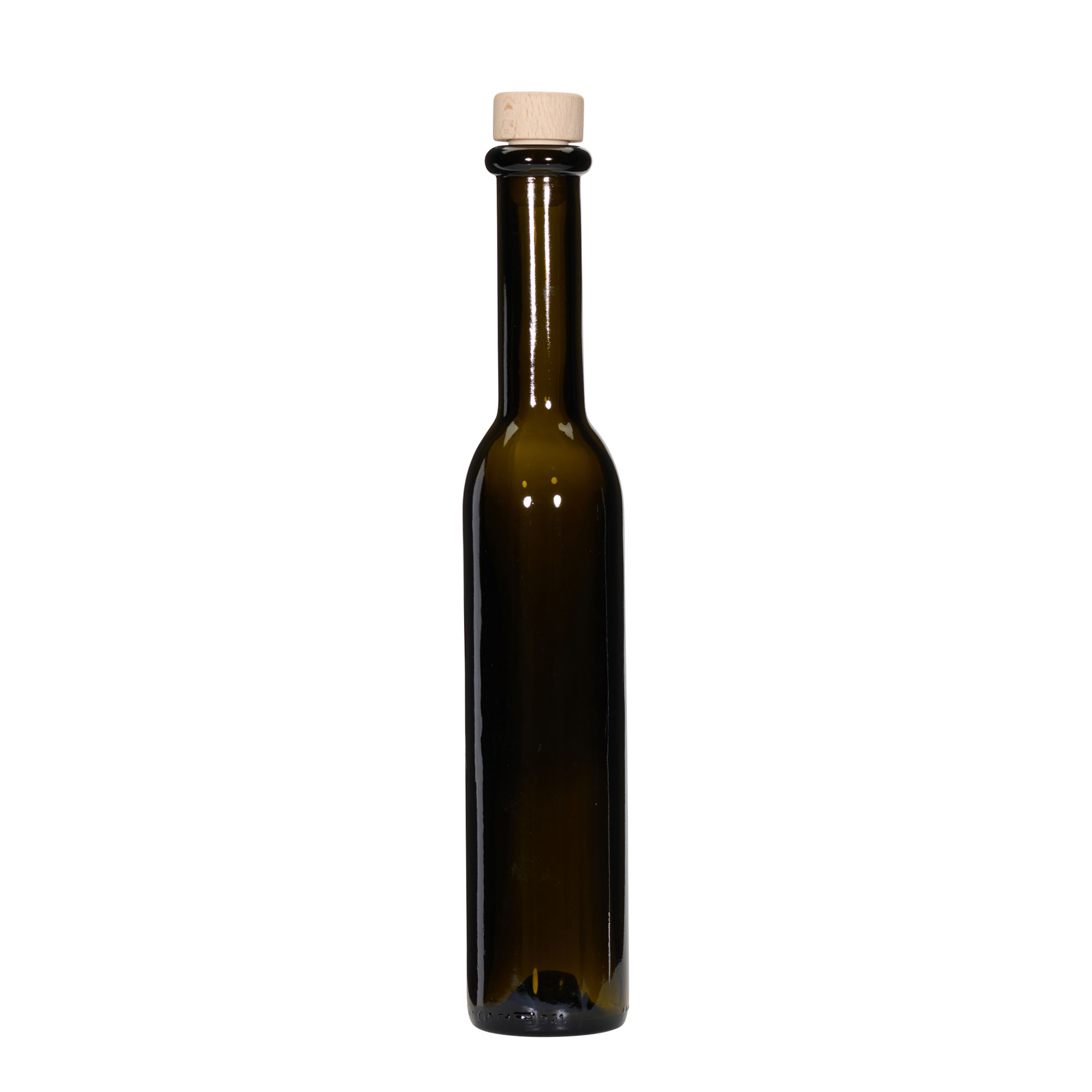 250 ml glass bottle 'Rocky', antique green, opening: cork 250 ml glass bottle 'Rocky', antique green, opening: cork