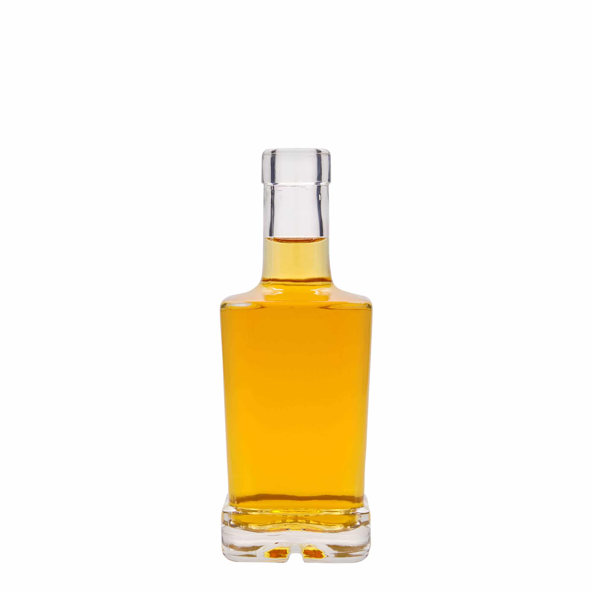 250 ml glass bottle 'Rene', square, opening: cork