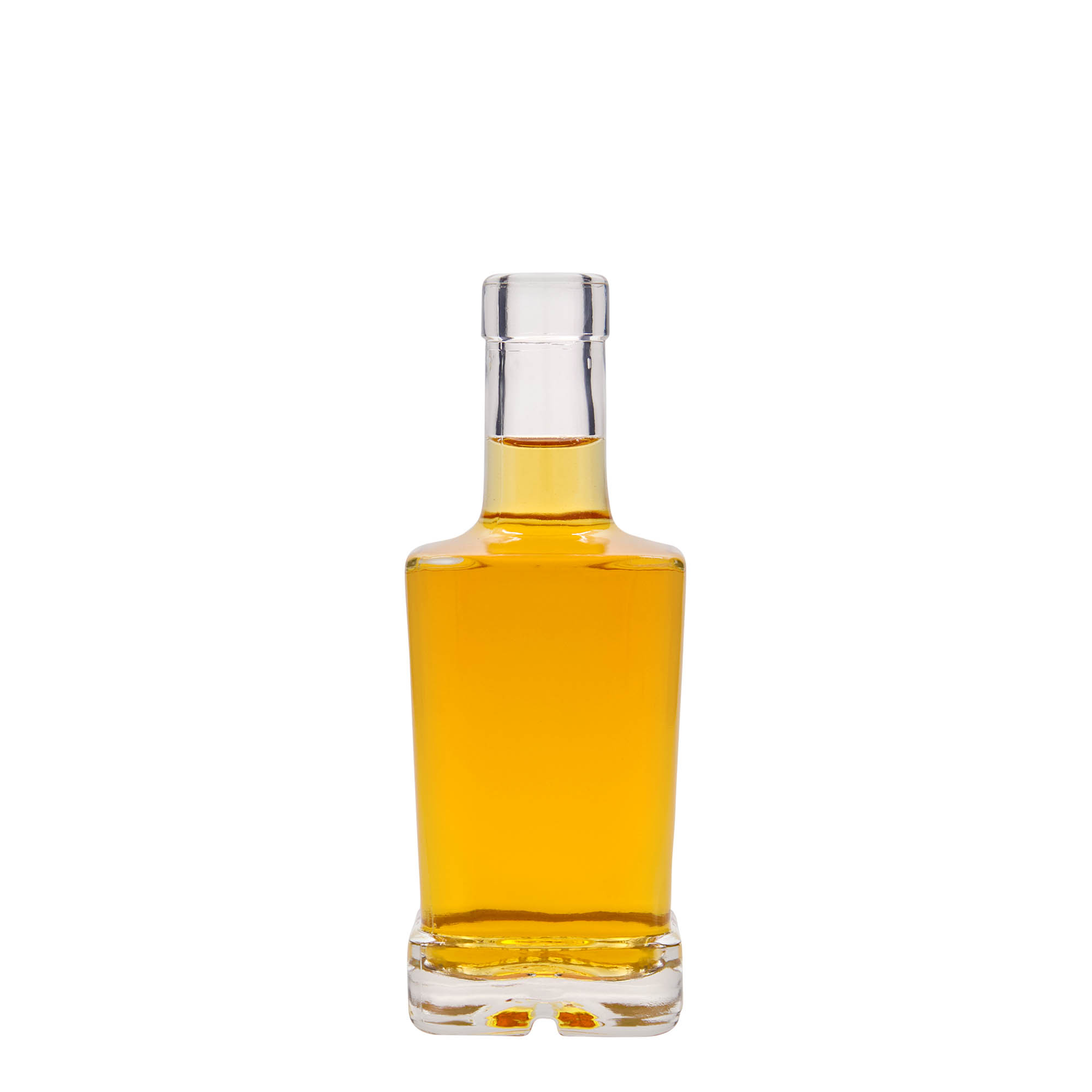250 ml glass bottle 'Rene', square, opening: cork 250 ml glass bottle 'Rene', square, opening: cork