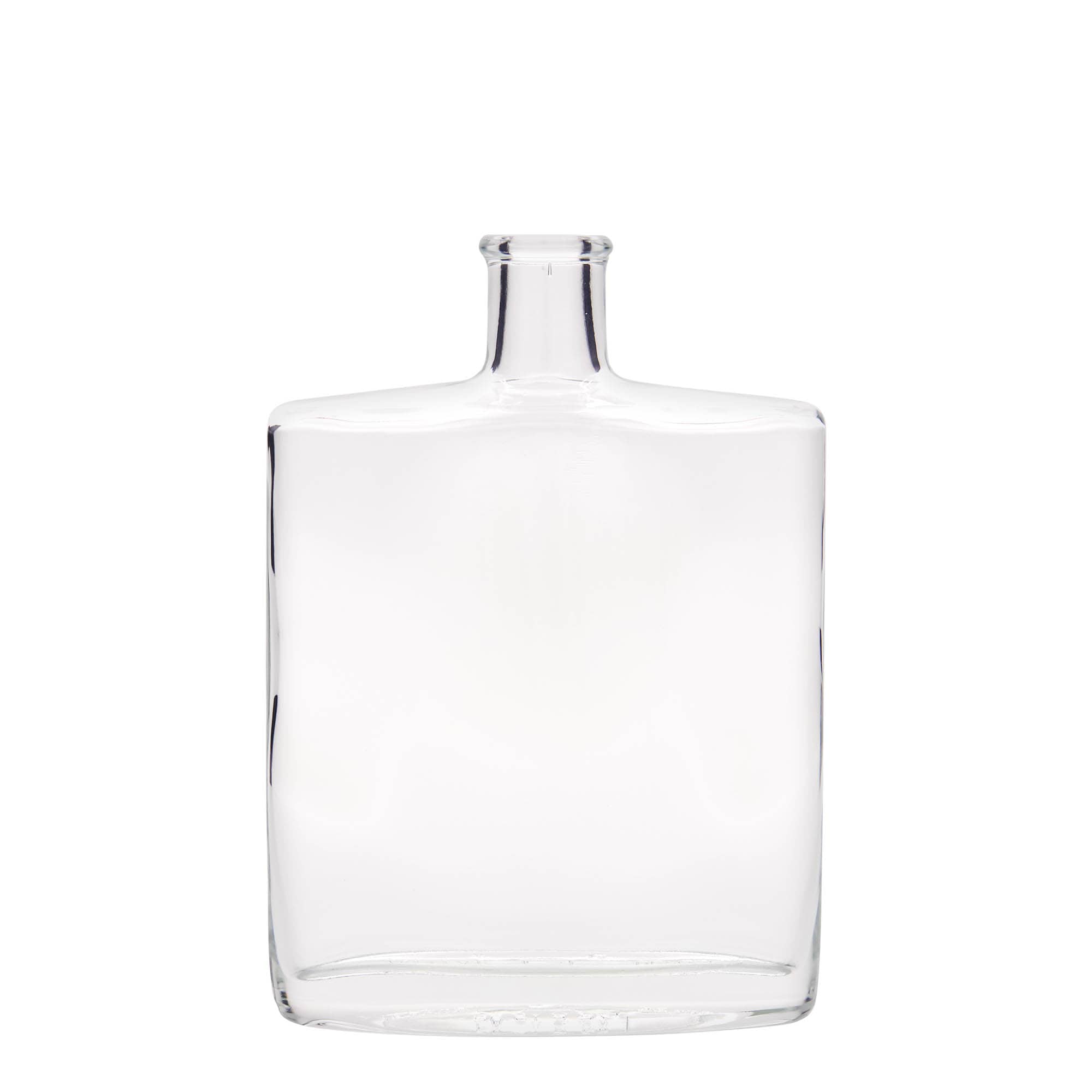 500 ml glass bottle 'Zorbas', oval, opening: cork