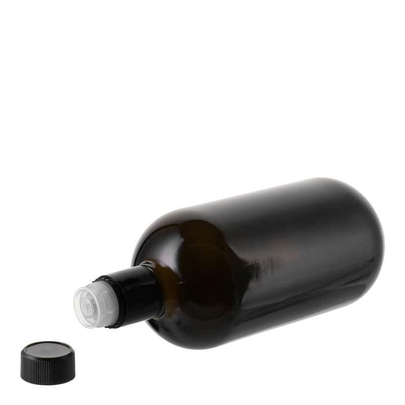 750 ml oil/vinegar bottle 'Biolio', glass, antique green, closure: DOP